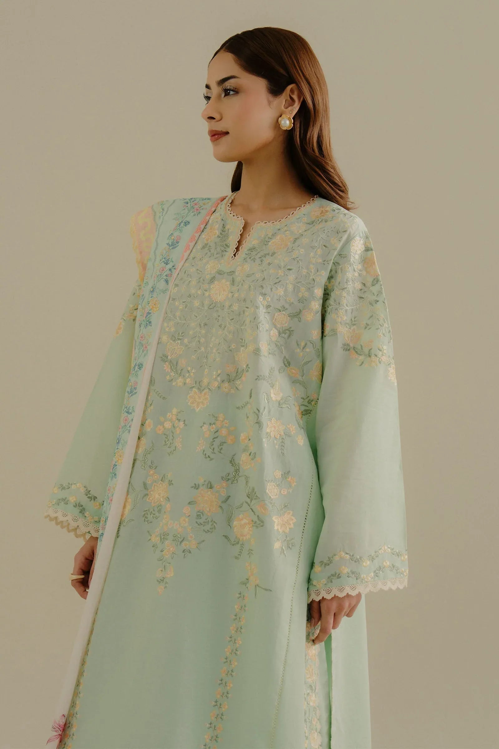 Zara Shahjahan | Coco Lawn 25 | Velin-7A - Aqsa Fabrics