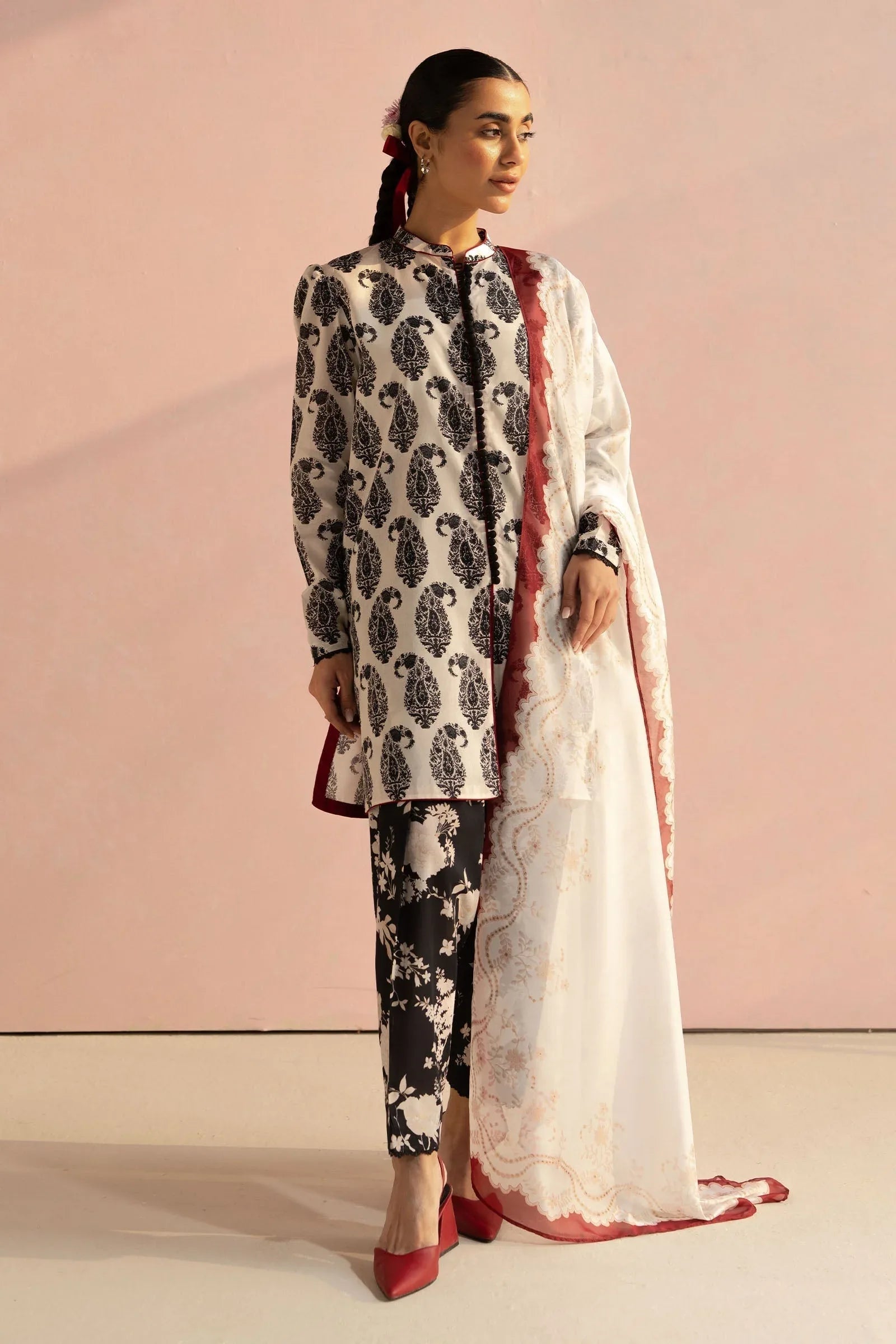 Zara Shahjahan | Coco Prints 25 | Paisley-6A - Aqsa Fabrics