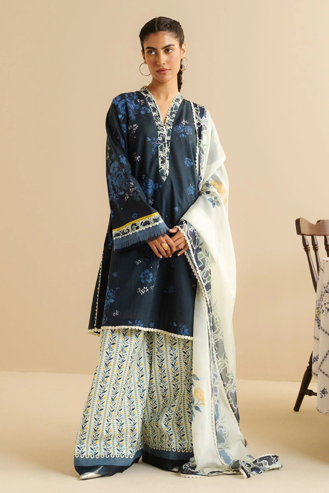 Zara Shahjahan | Coco Prints | Leya-1B - Aqsa Fabrics