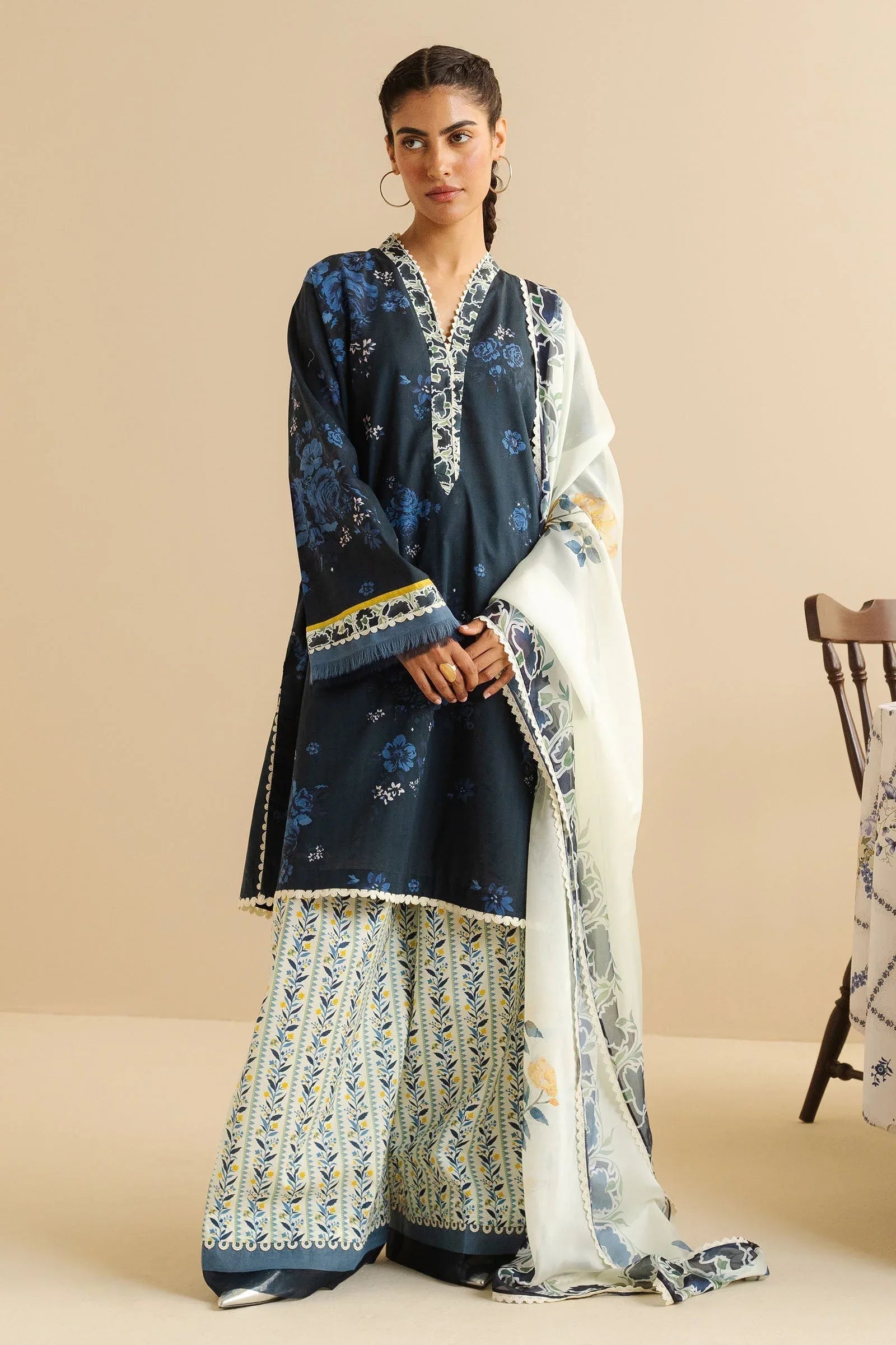 Zara Shahjahan | Coco Prints | Leya-1B - Aqsa Fabrics