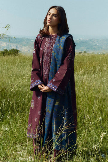 Zara Shahjahan | Coco Winter 24 | Amethyst-8A - Aqsa Fabrics