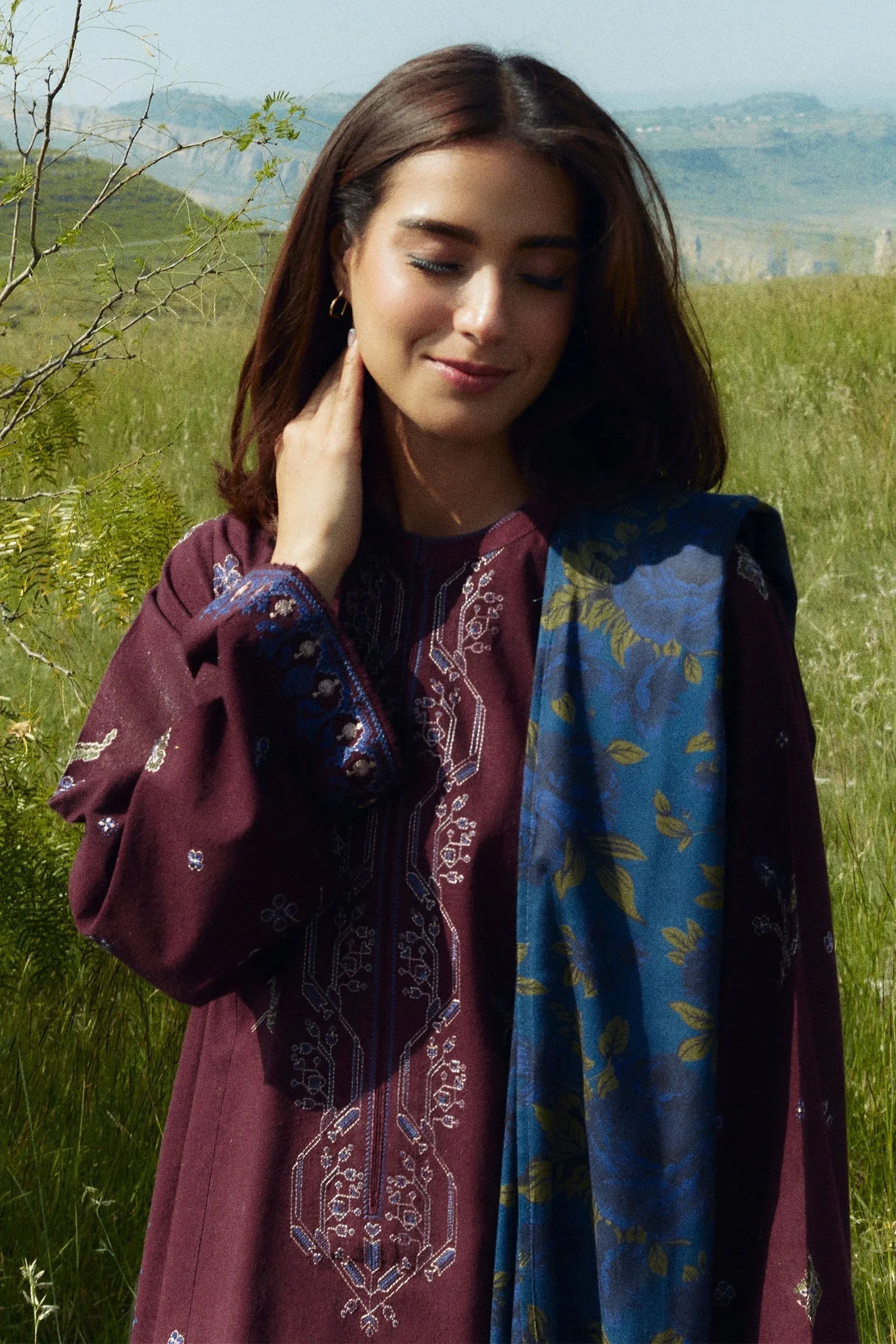 Zara Shahjahan | Coco Winter 24 | Amethyst-8A - Aqsa Fabrics