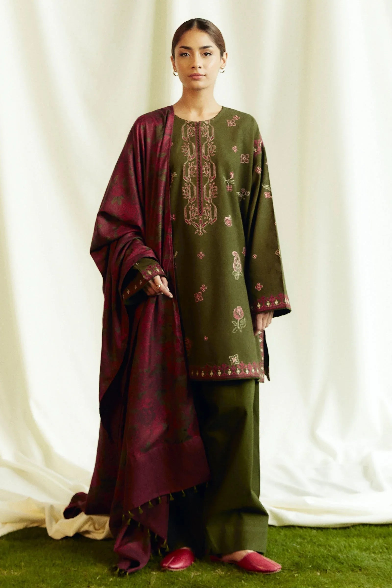 Zara Shahjahan | Coco Winter 24 | Amethyst-8B - Aqsa Fabrics