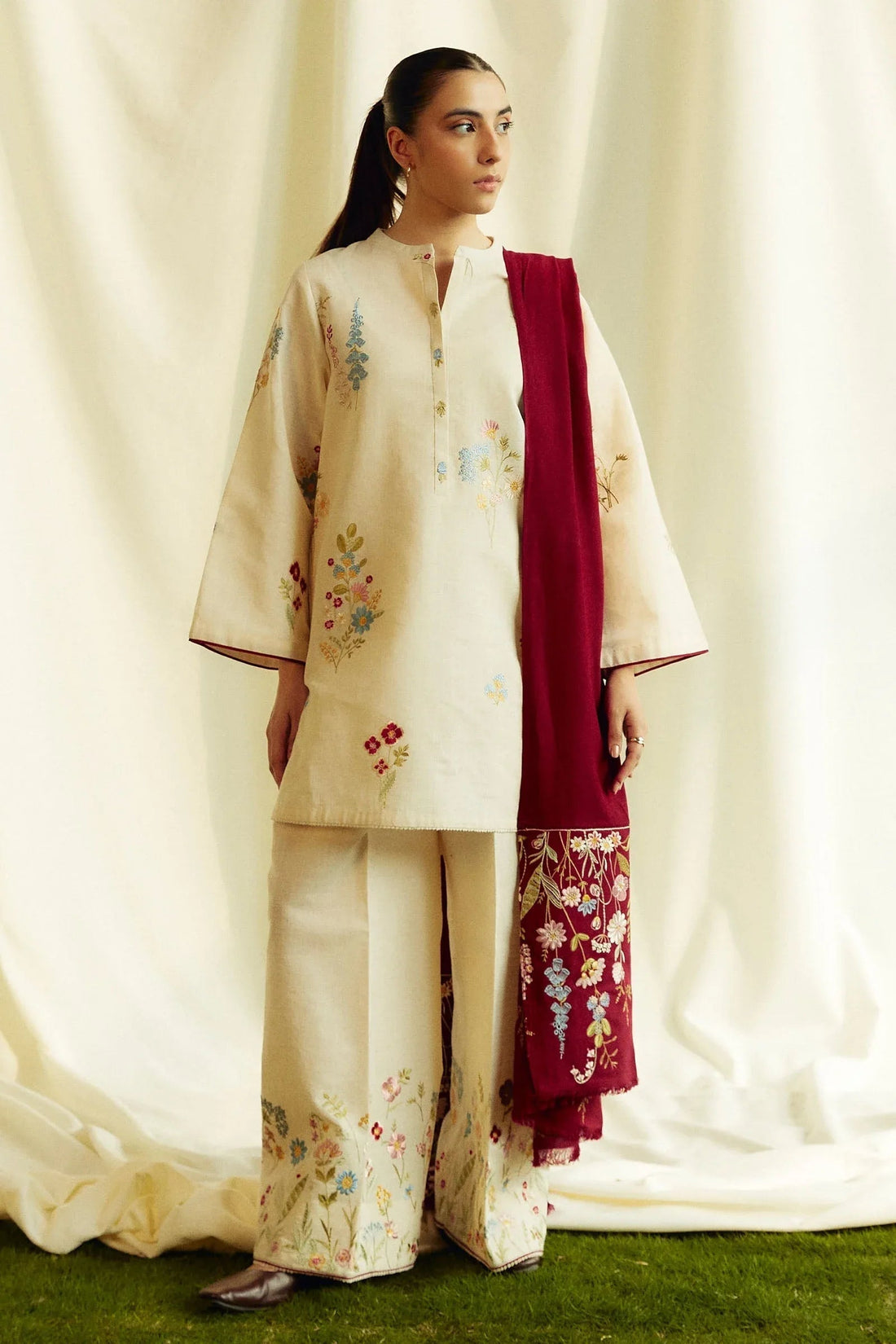 Zara Shahjahan | Coco Winter 24 | Citrine-2B - Aqsa Fabrics