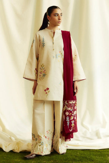 Zara Shahjahan | Coco Winter 24 | Citrine-2B - Aqsa Fabrics
