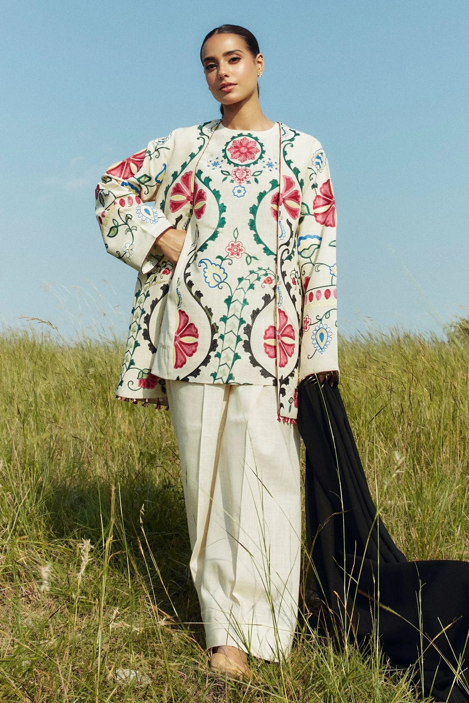 Zara Shahjahan | Coco Winter 24 | Moonstone-1A - Aqsa Fabrics