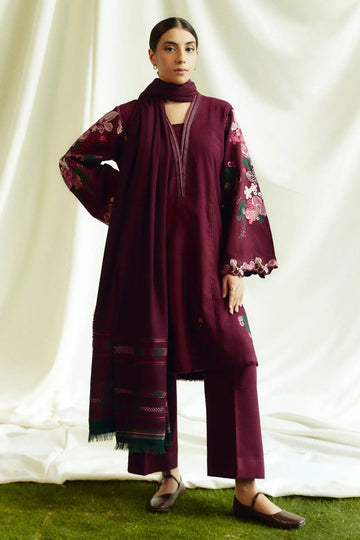 Zara Shahjahan | Coco Winter 24 | Opal-6B - Aqsa Fabrics
