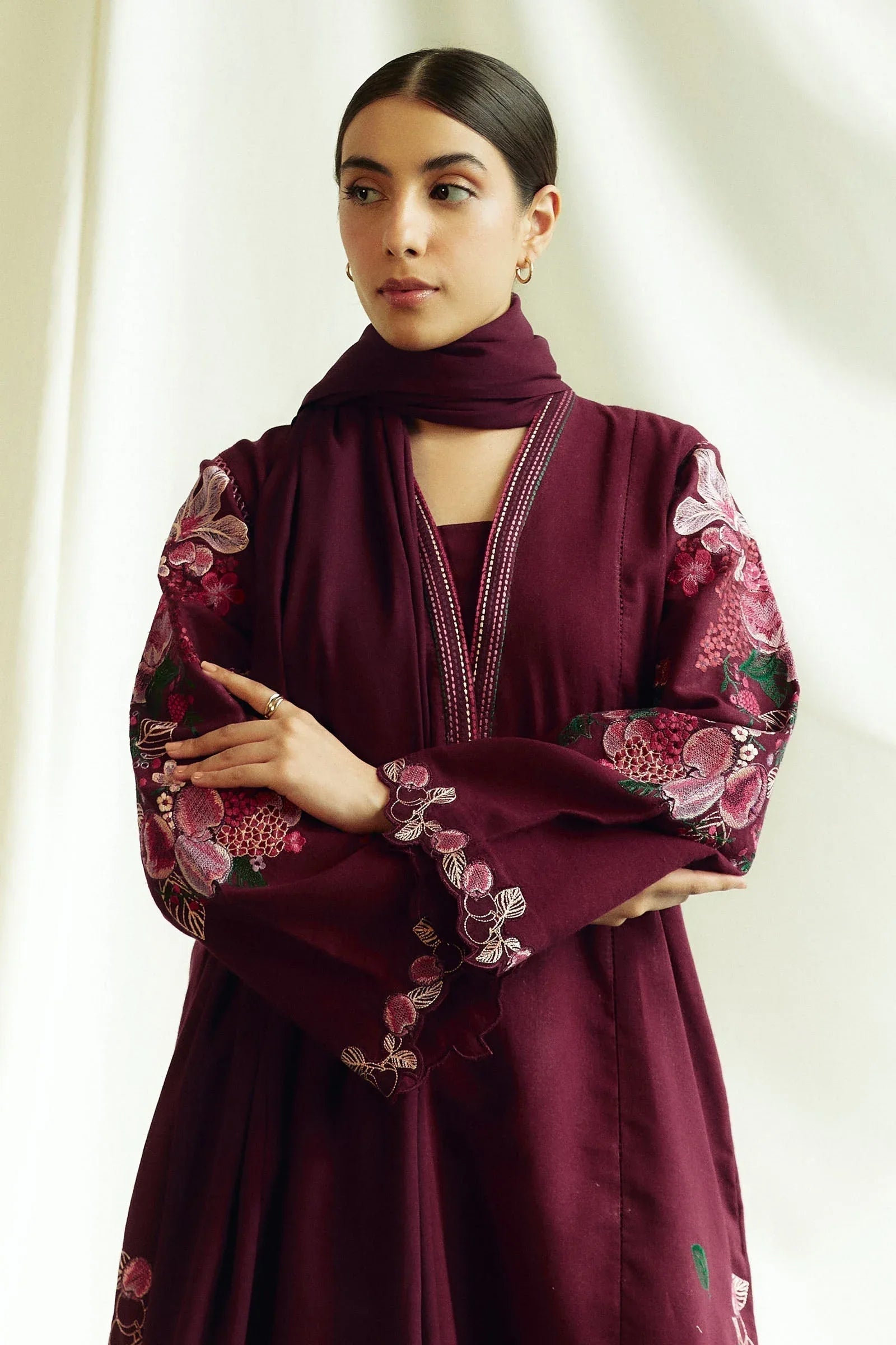 Zara Shahjahan | Coco Winter 24 | Opal-6B - Aqsa Fabrics
