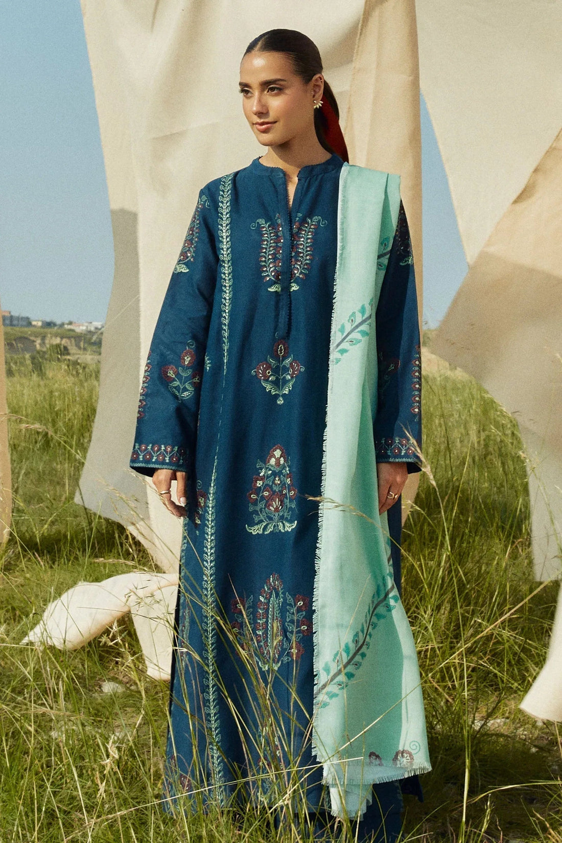 Zara Shahjahan | Coco Winter 24 | Pearl-3A - Aqsa Fabrics