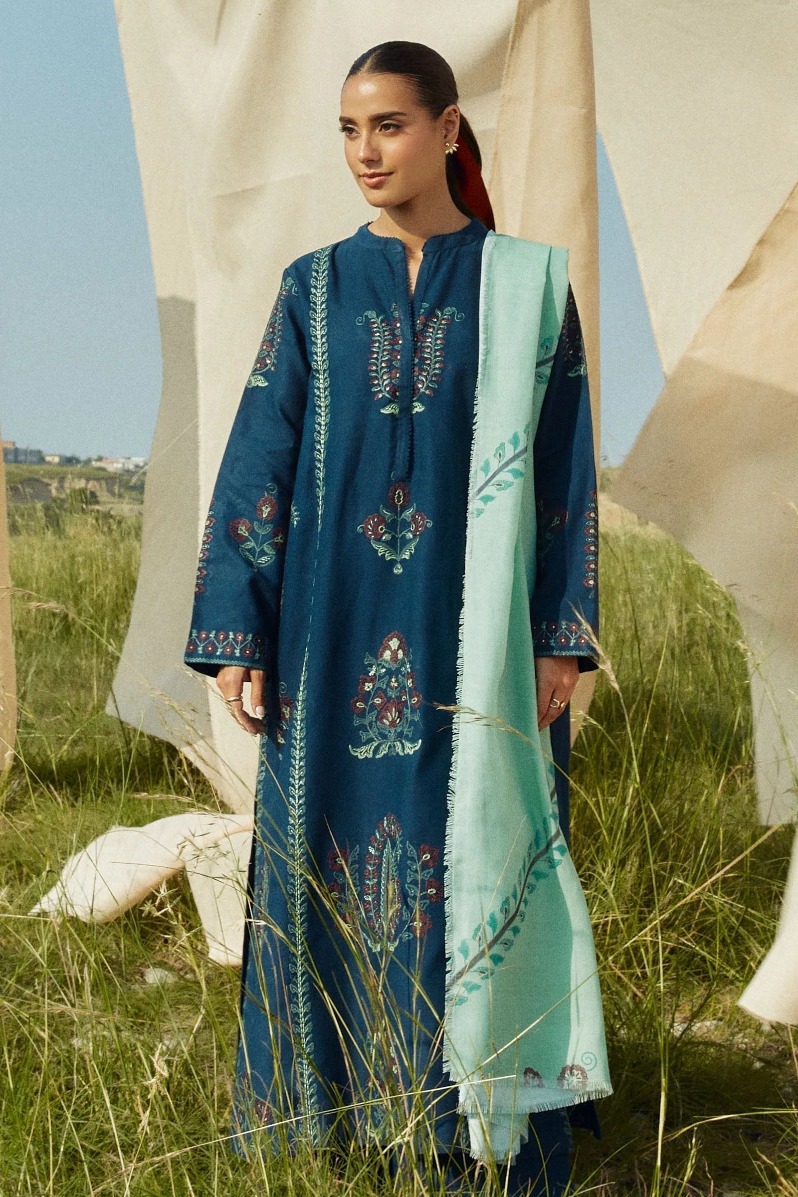 Zara Shahjahan | Coco Winter 24 | Pearl-3A - Aqsa Fabrics
