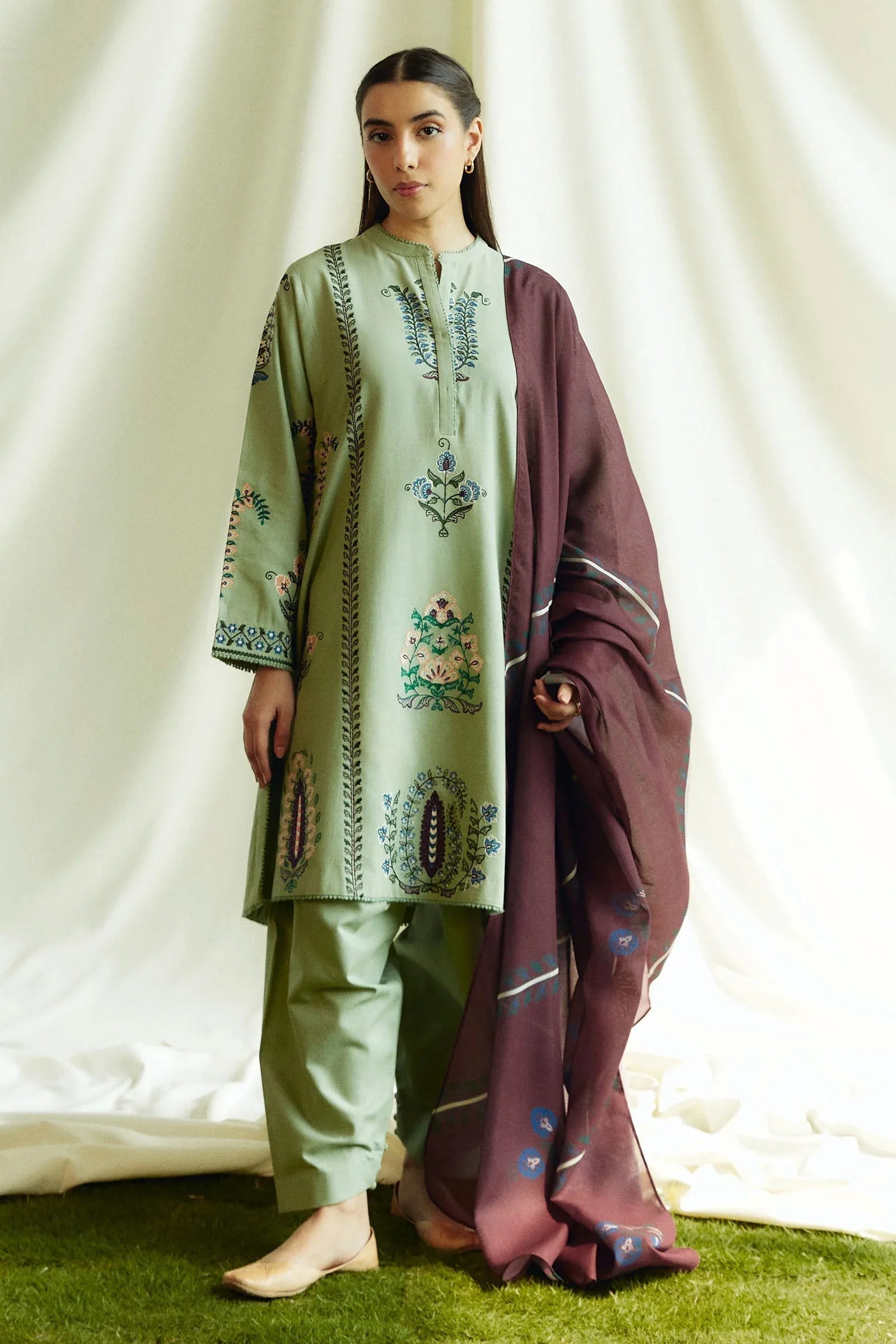 Zara Shahjahan | Coco Winter 24 | Pearl-3B - Aqsa Fabrics