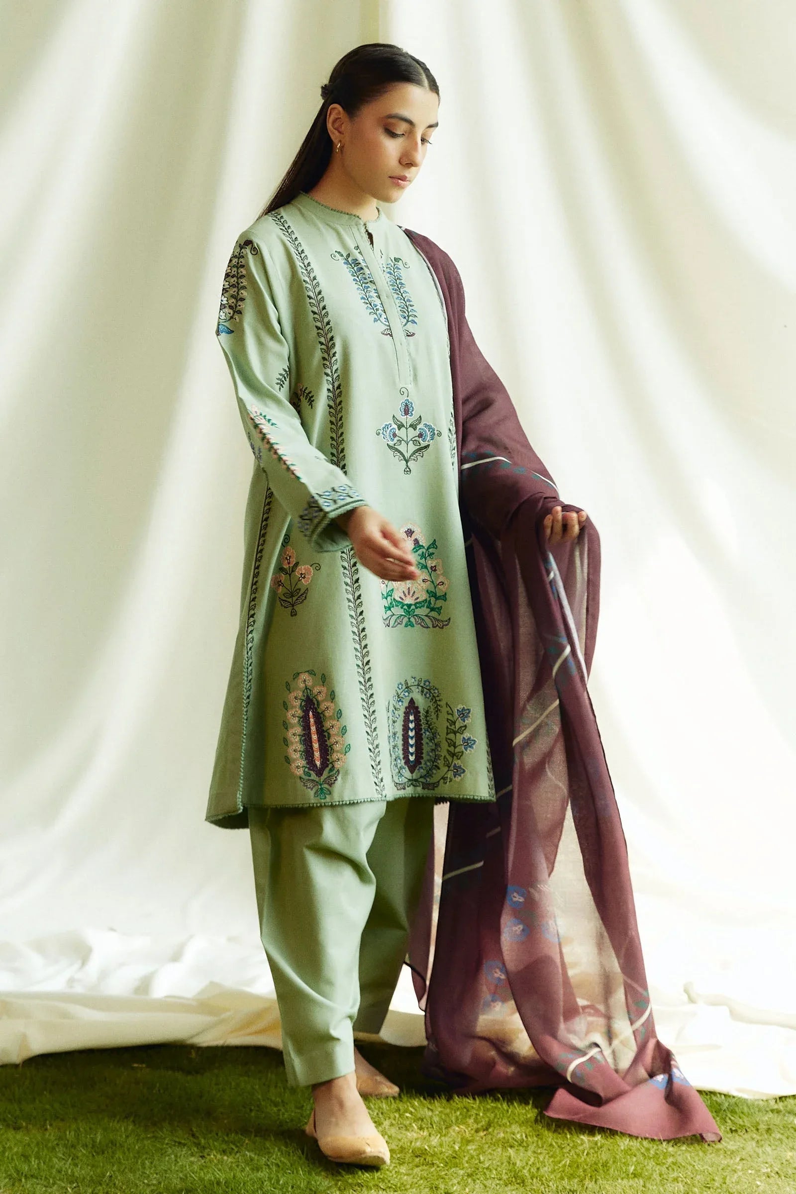 Zara Shahjahan | Coco Winter 24 | Pearl-3B - Aqsa Fabrics