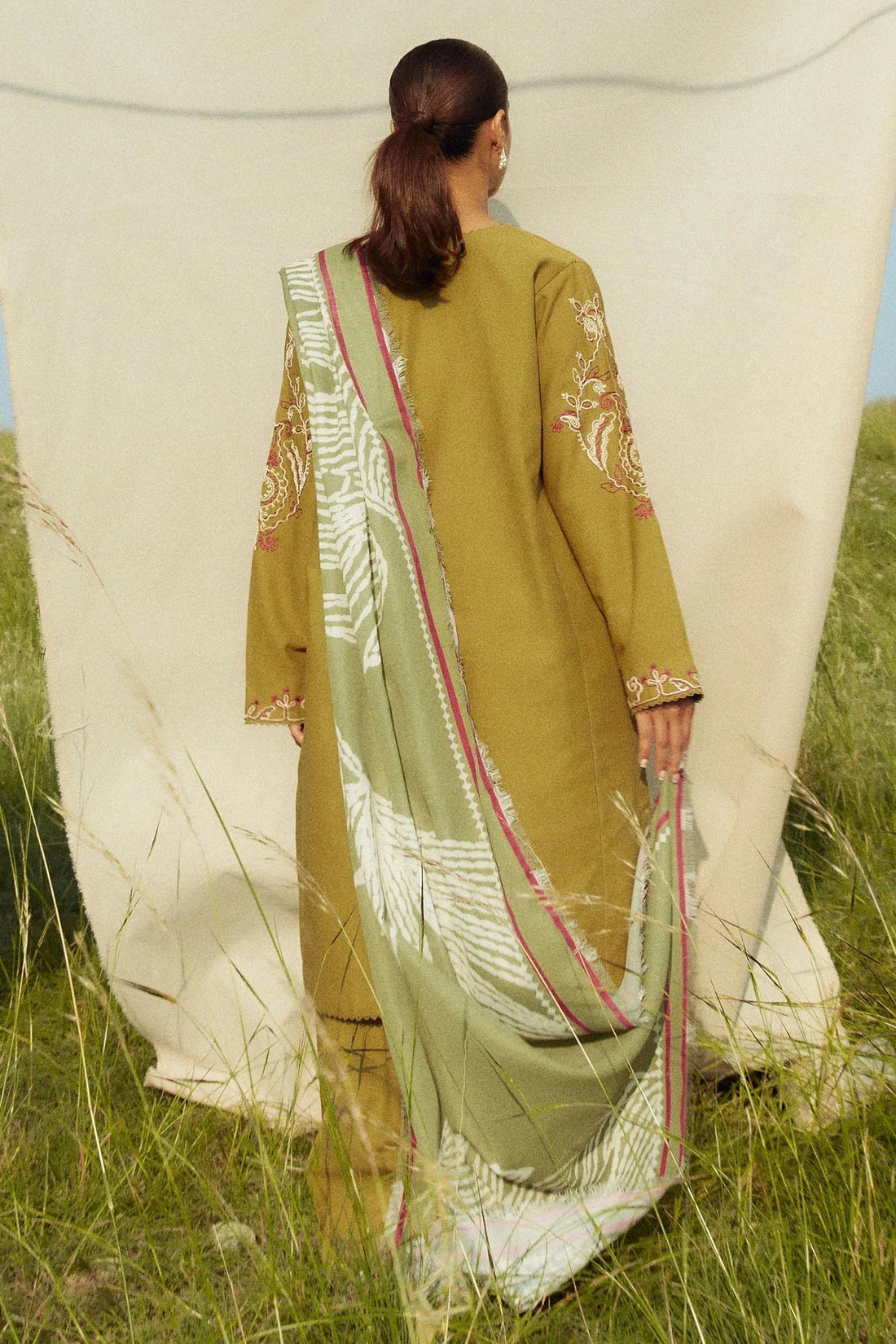 Zara Shahjahan | Coco Winter 24 | Peridot-5A - Aqsa Fabrics