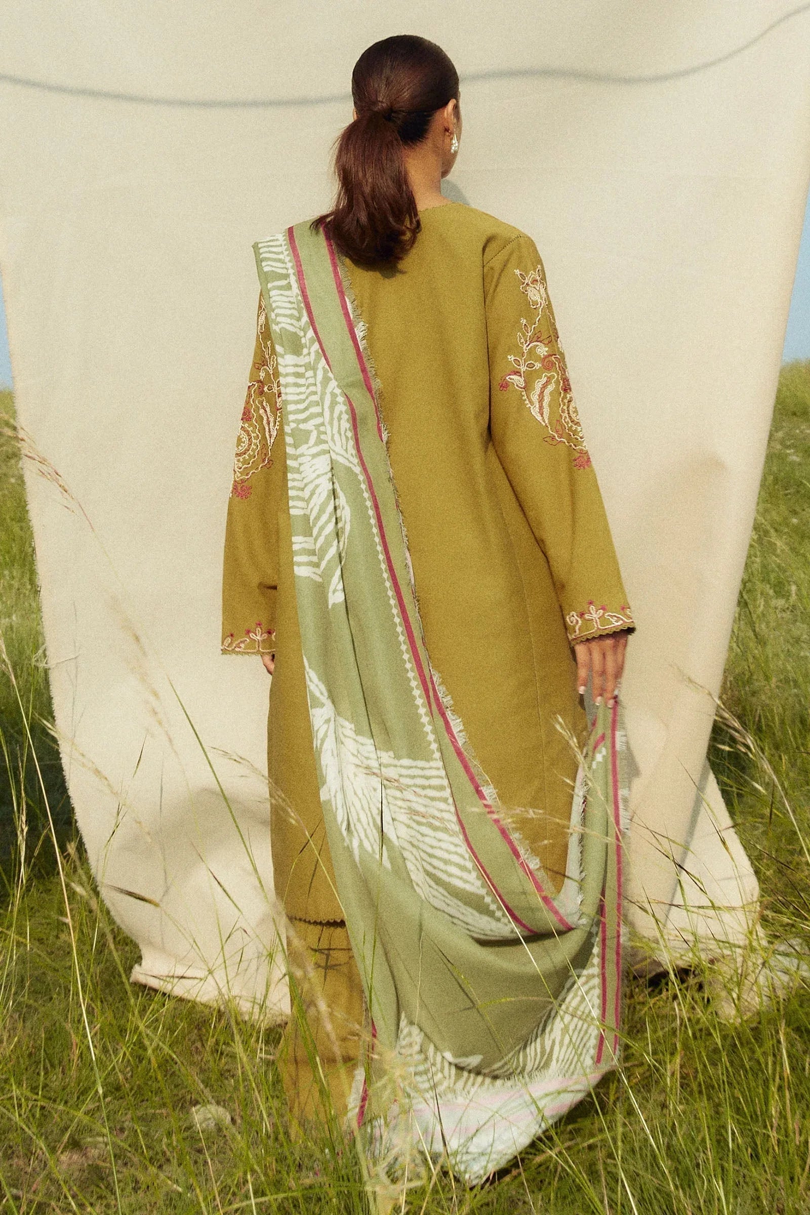 Zara Shahjahan | Coco Winter 24 | Peridot-5A - Aqsa Fabrics