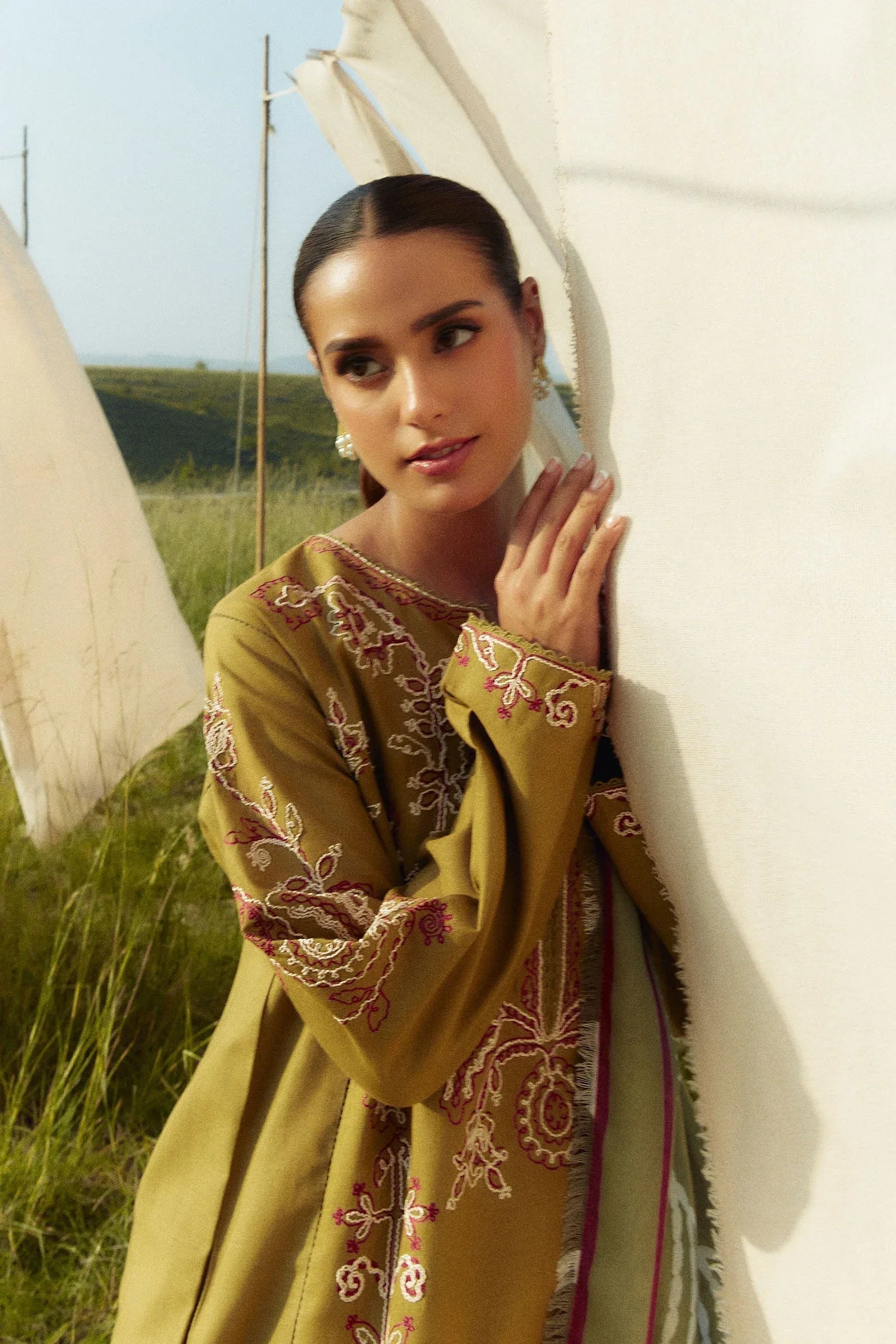 Zara Shahjahan | Coco Winter 24 | Peridot-5A - Aqsa Fabrics
