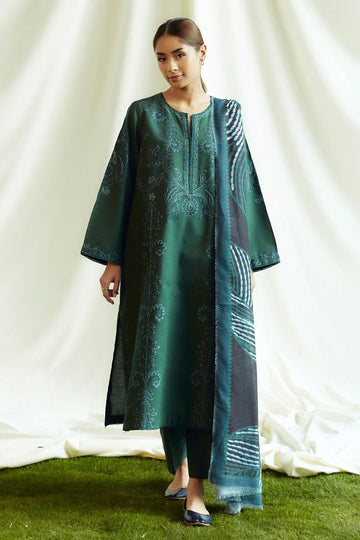 Zara Shahjahan | Coco Winter 24 | Peridot-5B - Aqsa Fabrics