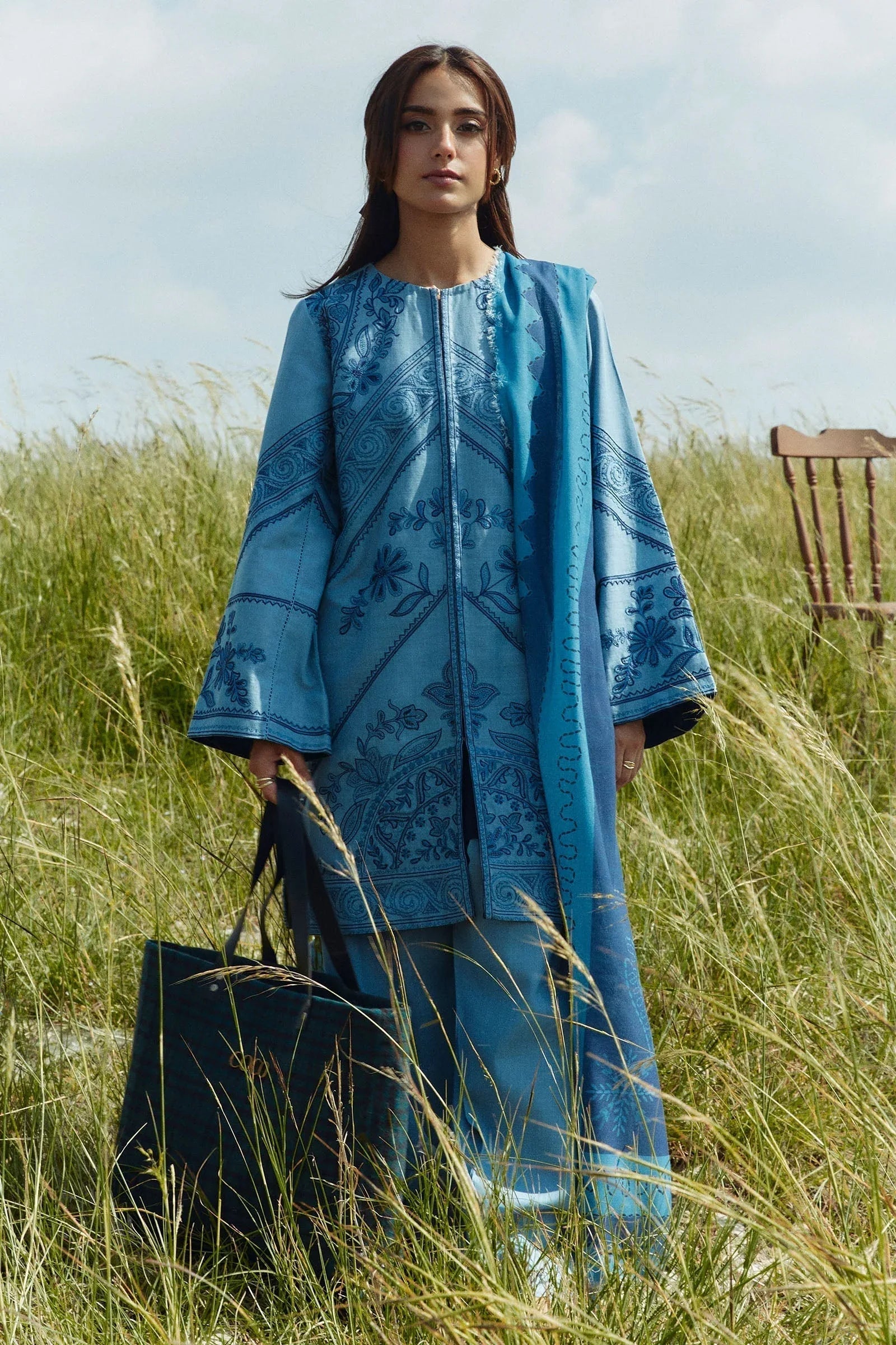 Zara Shahjahan | Coco Winter 24 | Topaz-4A - Aqsa Fabrics