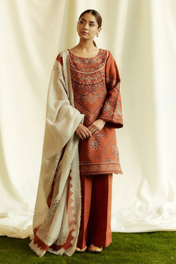 Zara Shahjahan | Coco Winter 24 | Topaz-4B - Aqsa Fabrics