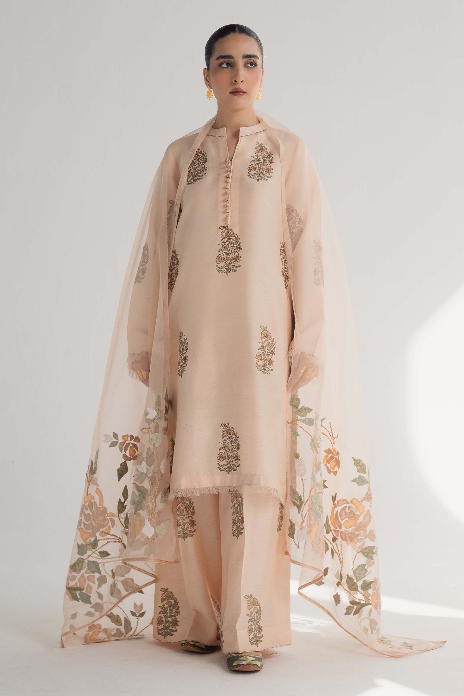 Zara Shahjahan | Handcrafted Suits | ZHC-049 - Aqsa Fabrics