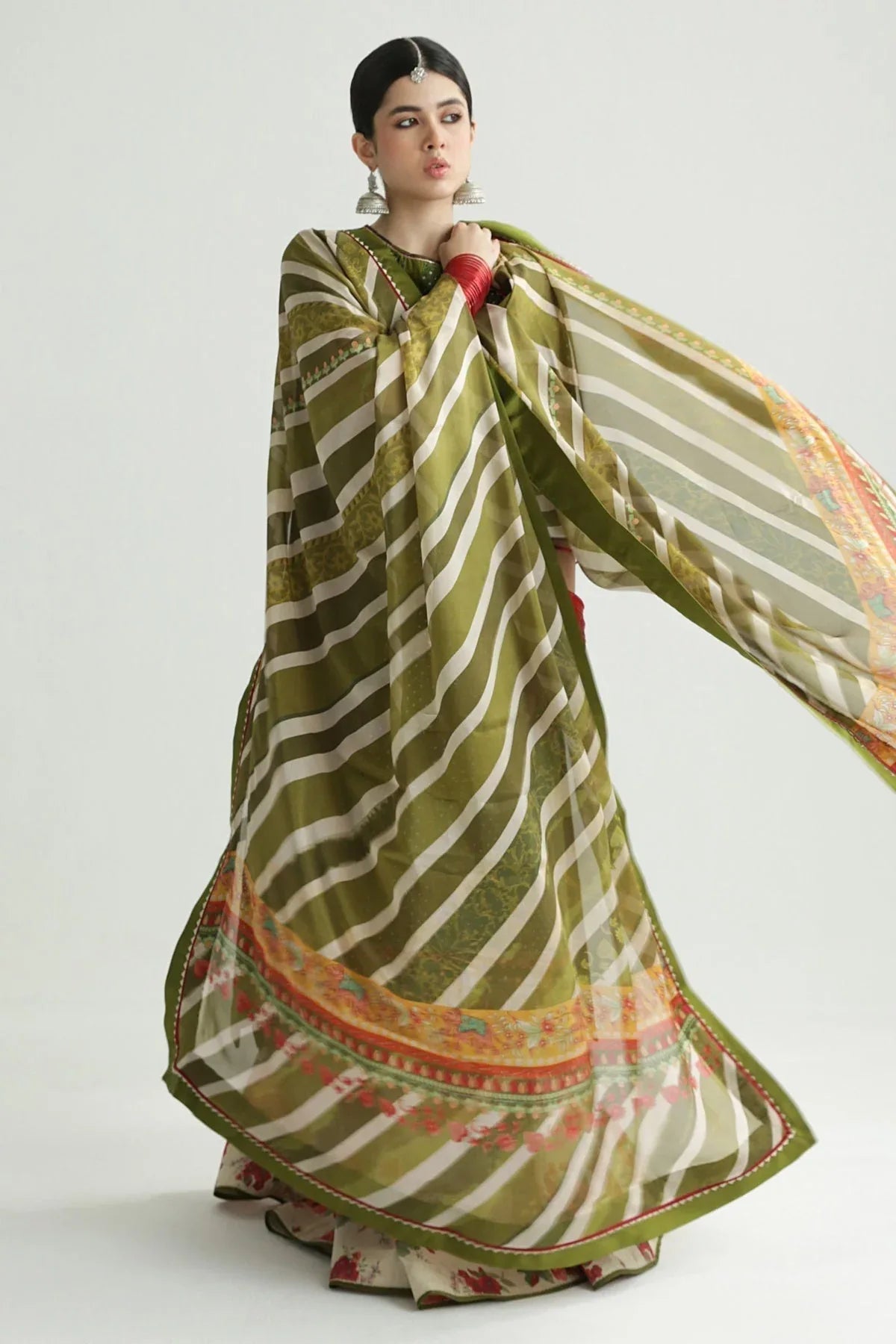 Zara Shahjahan | Luxury Lawn 24 | AAINA-8B - Aqsa Fabrics