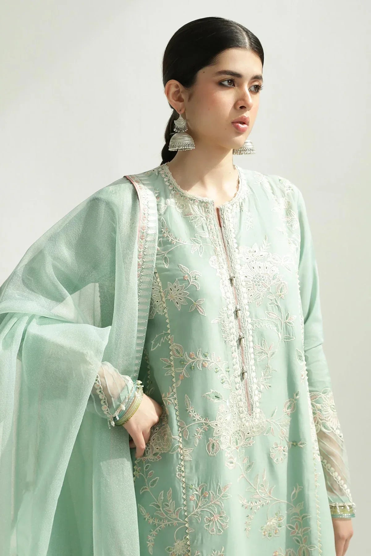 Zara Shahjahan | Luxury Lawn 24 | AMIRA-5B - Aqsa Fabrics