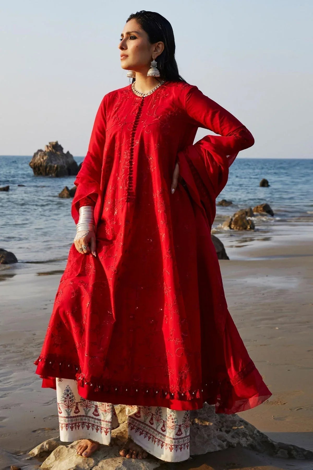 Zara Shahjahan | Luxury Lawn 24 | DEENA-12A - Aqsa Fabrics