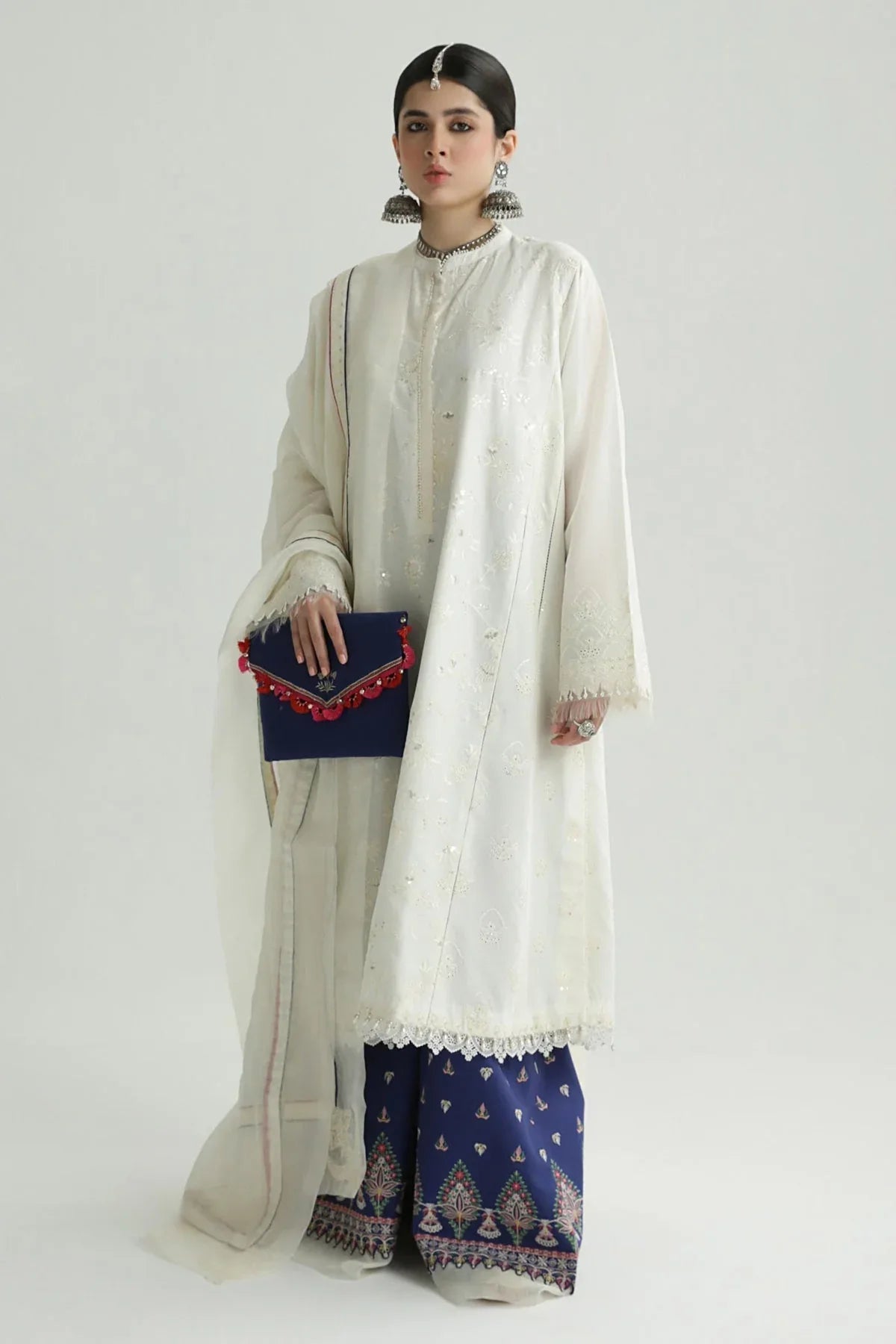 Zara Shahjahan | Luxury Lawn 24 | DEENA-12B - Aqsa Fabrics