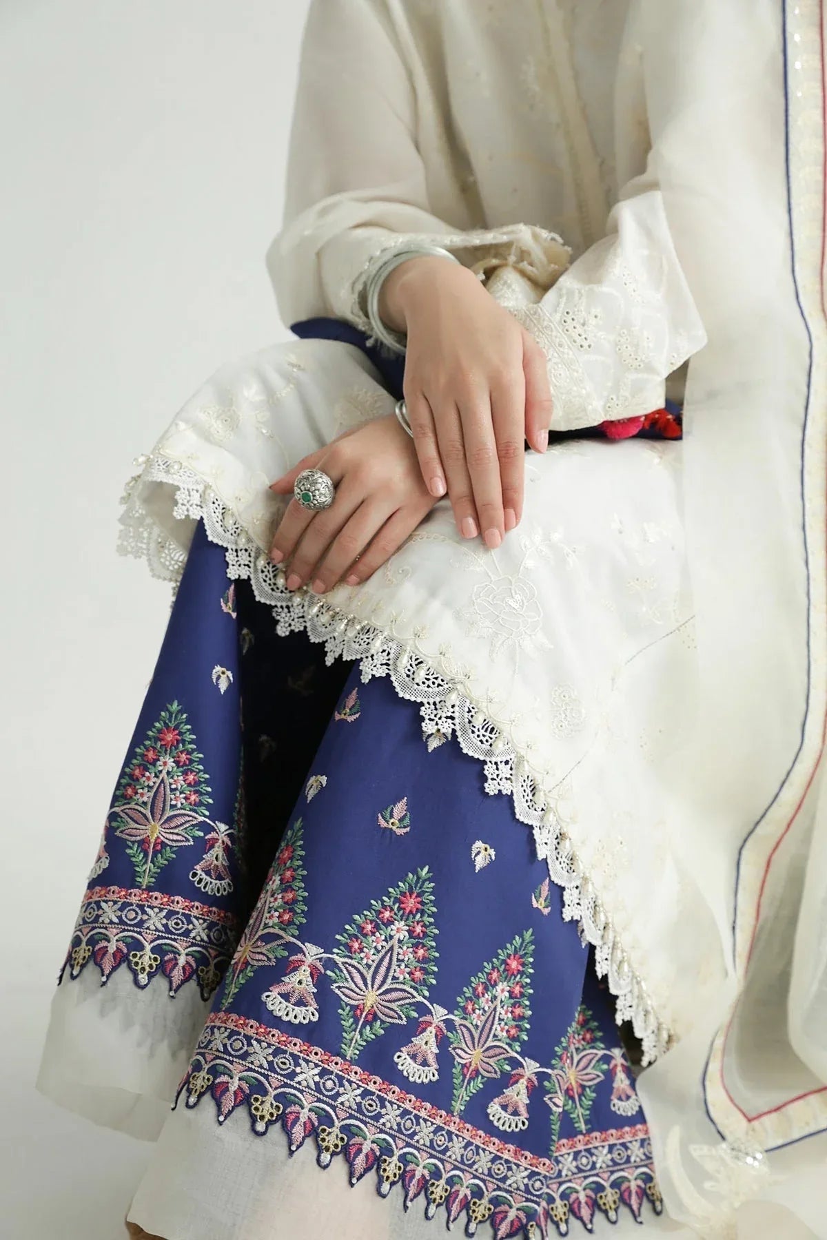 Zara Shahjahan | Luxury Lawn 24 | DEENA-12B - Aqsa Fabrics