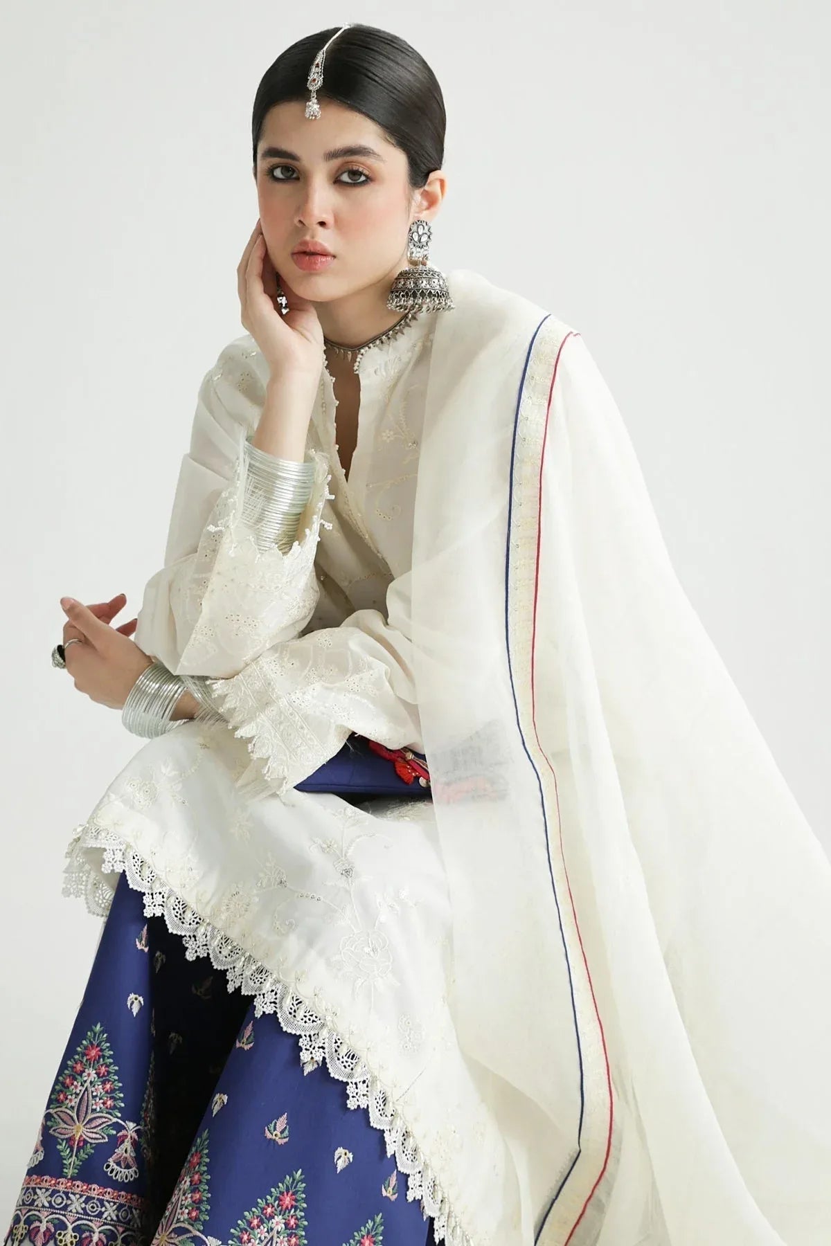 Zara Shahjahan | Luxury Lawn 24 | DEENA-12B - Aqsa Fabrics