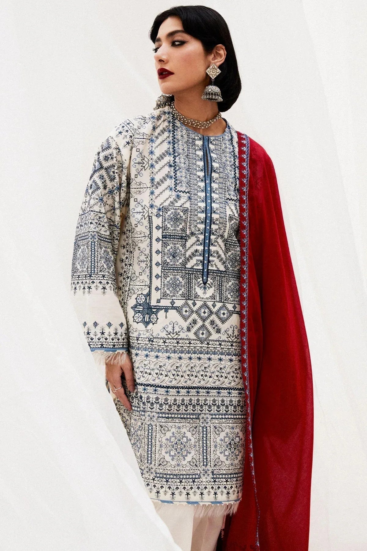 Zara Shahjahan | Luxury Lawn 24 | DIYA-2A - Aqsa Fabrics