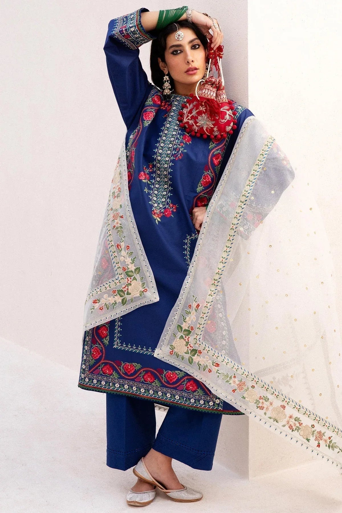 Zara Shahjahan | Luxury Lawn 24 | JIYA-6B - Aqsa Fabrics