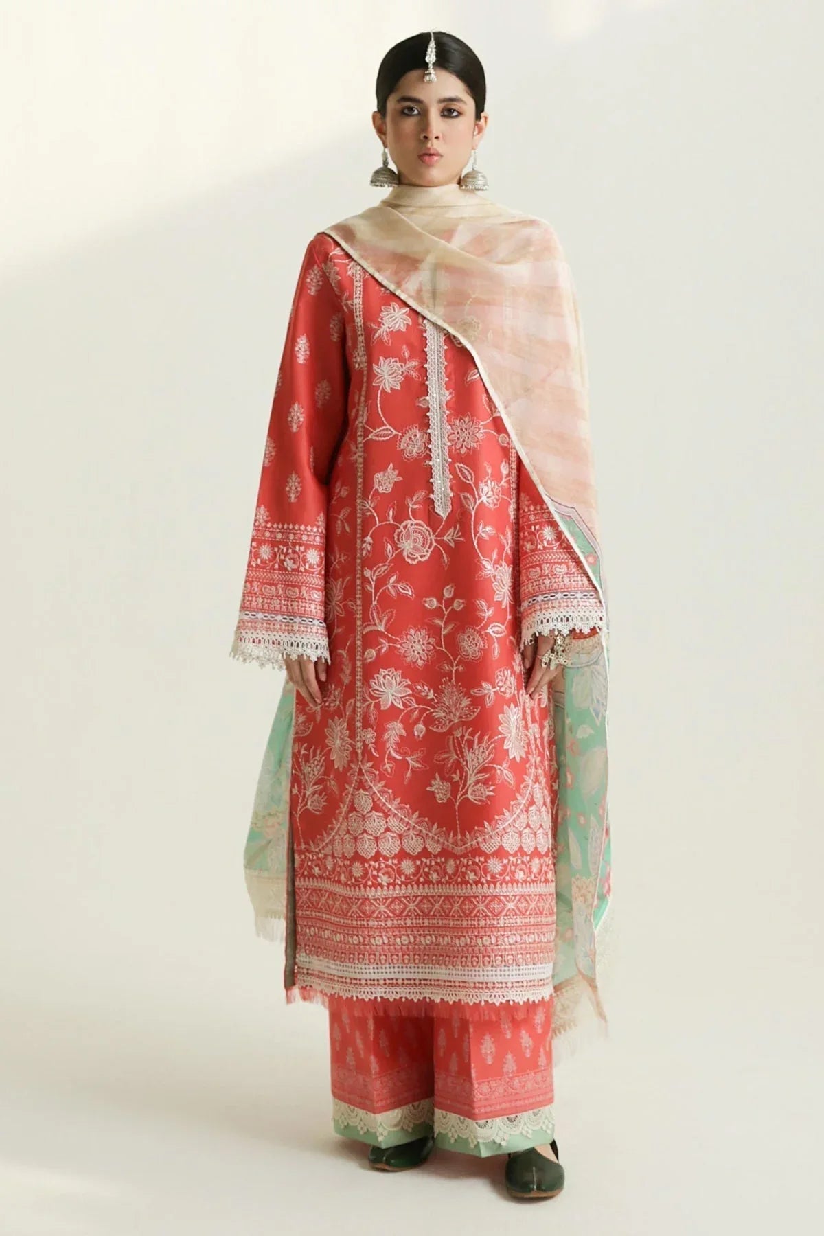 Zara Shahjahan | Luxury Lawn 24 | MAHI-1A - Aqsa Fabrics