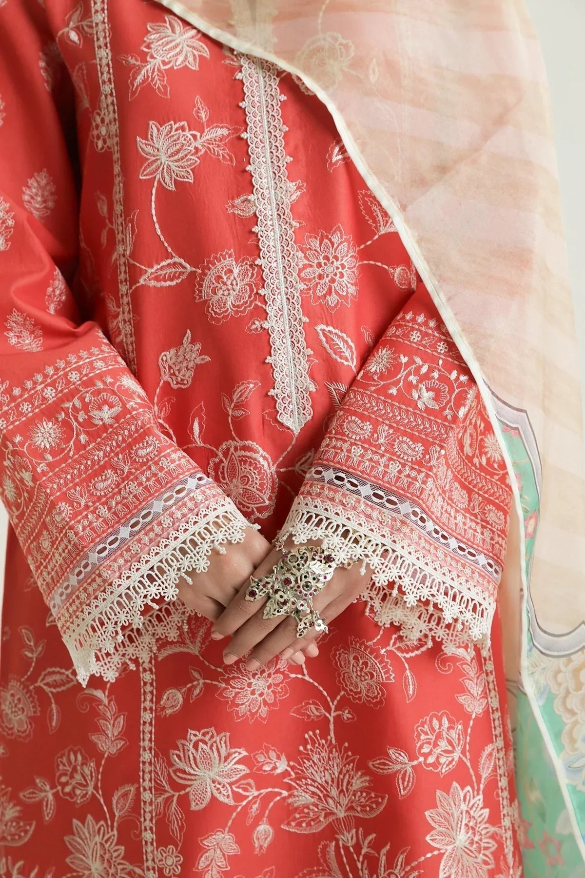 Zara Shahjahan | Luxury Lawn 24 | MAHI-1A - Aqsa Fabrics