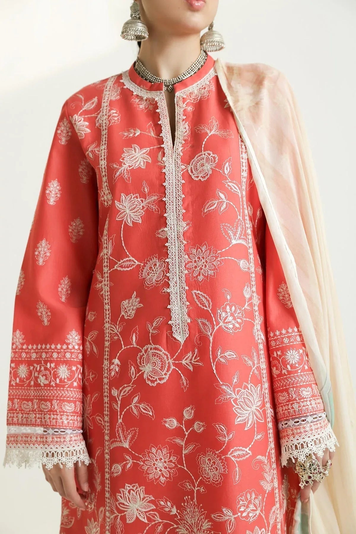 Zara Shahjahan | Luxury Lawn 24 | MAHI-1A - Aqsa Fabrics