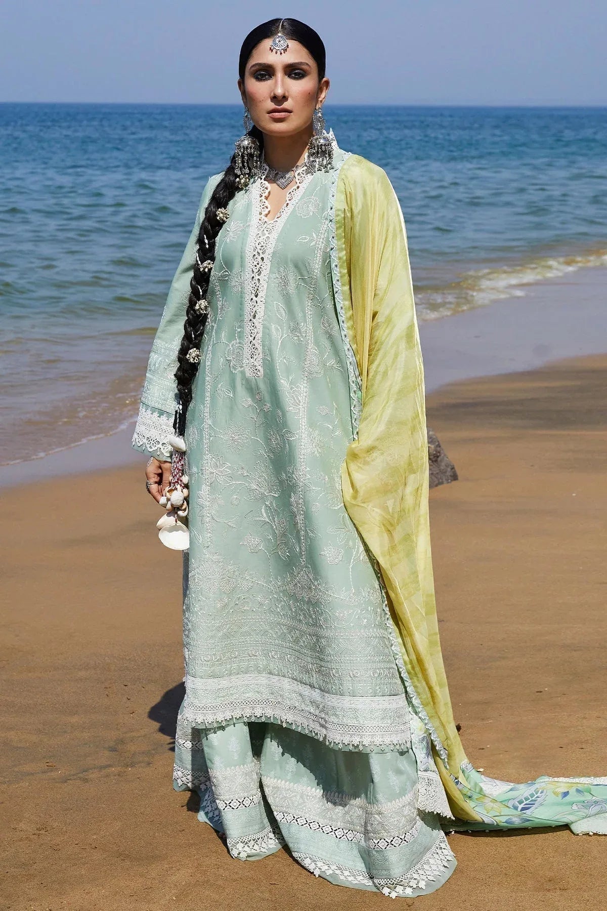 Zara Shahjahan | Luxury Lawn 24 | MAHI-1B - Aqsa Fabrics