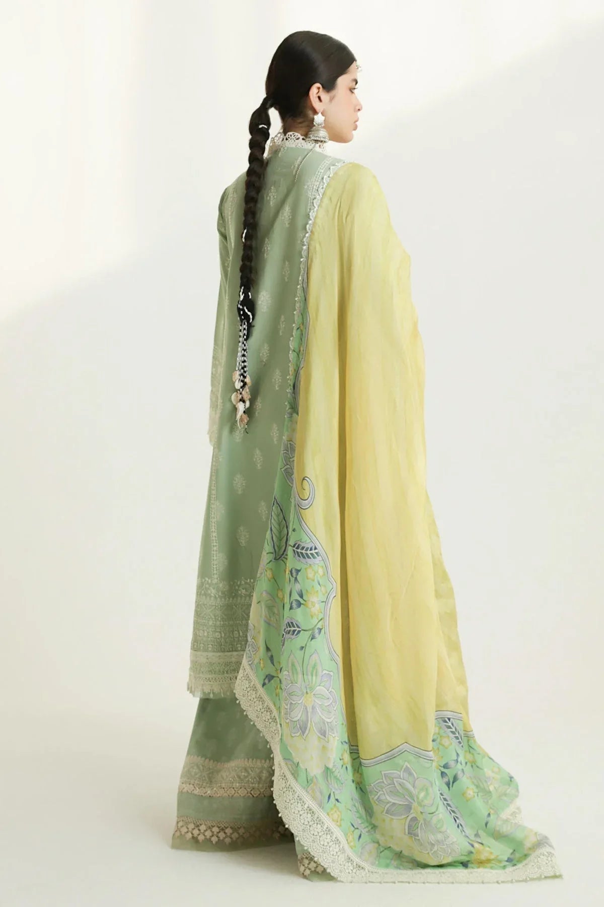 Zara Shahjahan | Luxury Lawn 24 | MAHI-1B - Aqsa Fabrics