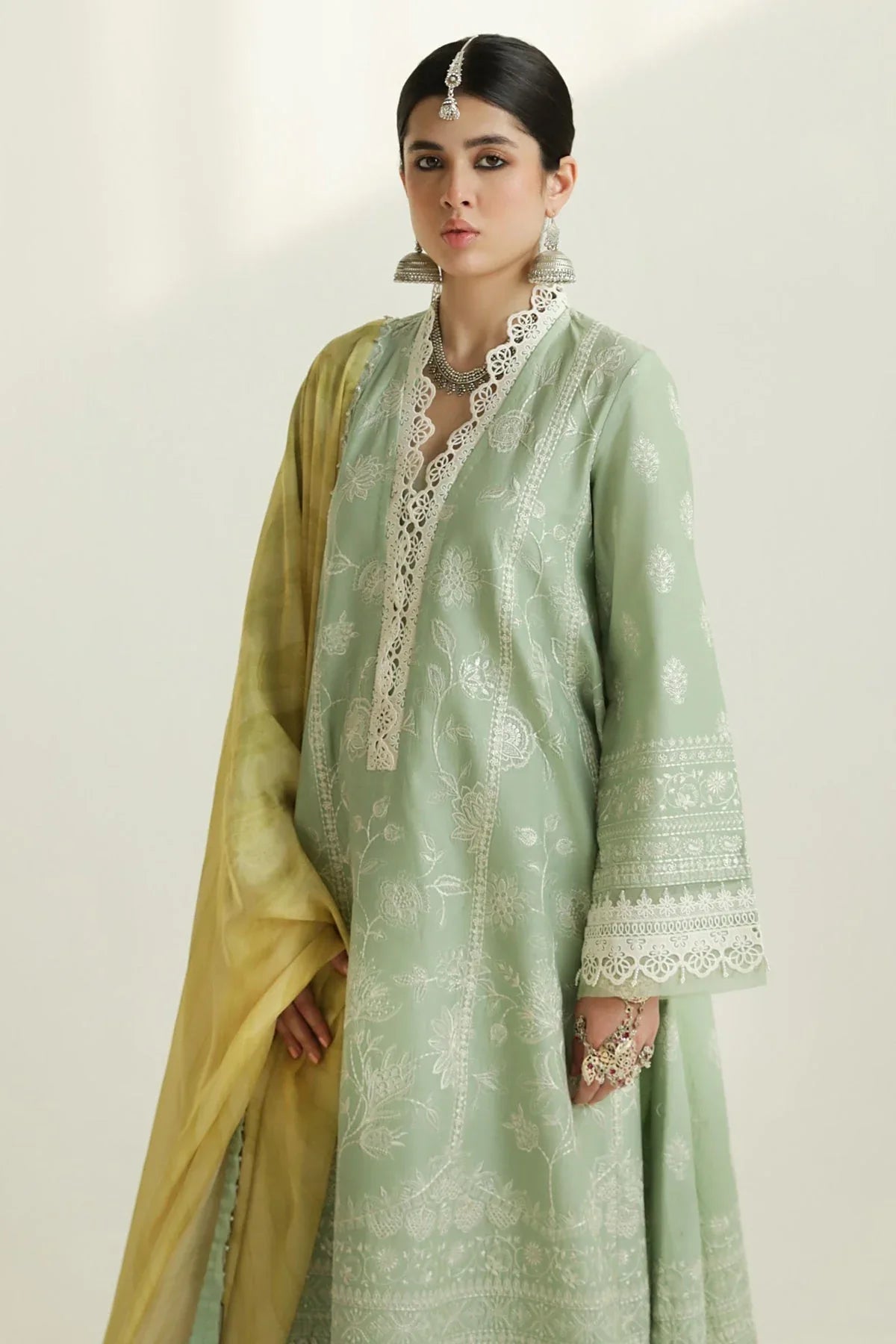 Zara Shahjahan | Luxury Lawn 24 | MAHI-1B - Aqsa Fabrics