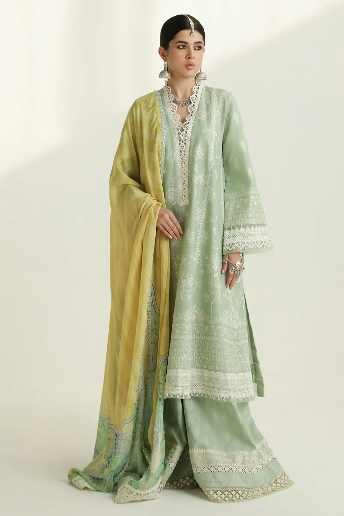 Zara Shahjahan | Luxury Lawn 24 | MAHI-1B - Aqsa Fabrics