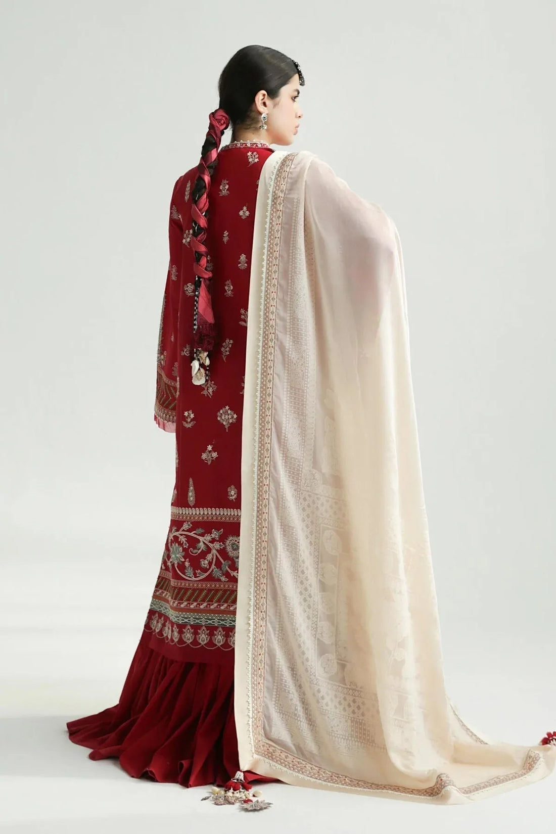 Zara Shahjahan | Luxury Lawn 24 | MYRA-14A - Aqsa Fabrics