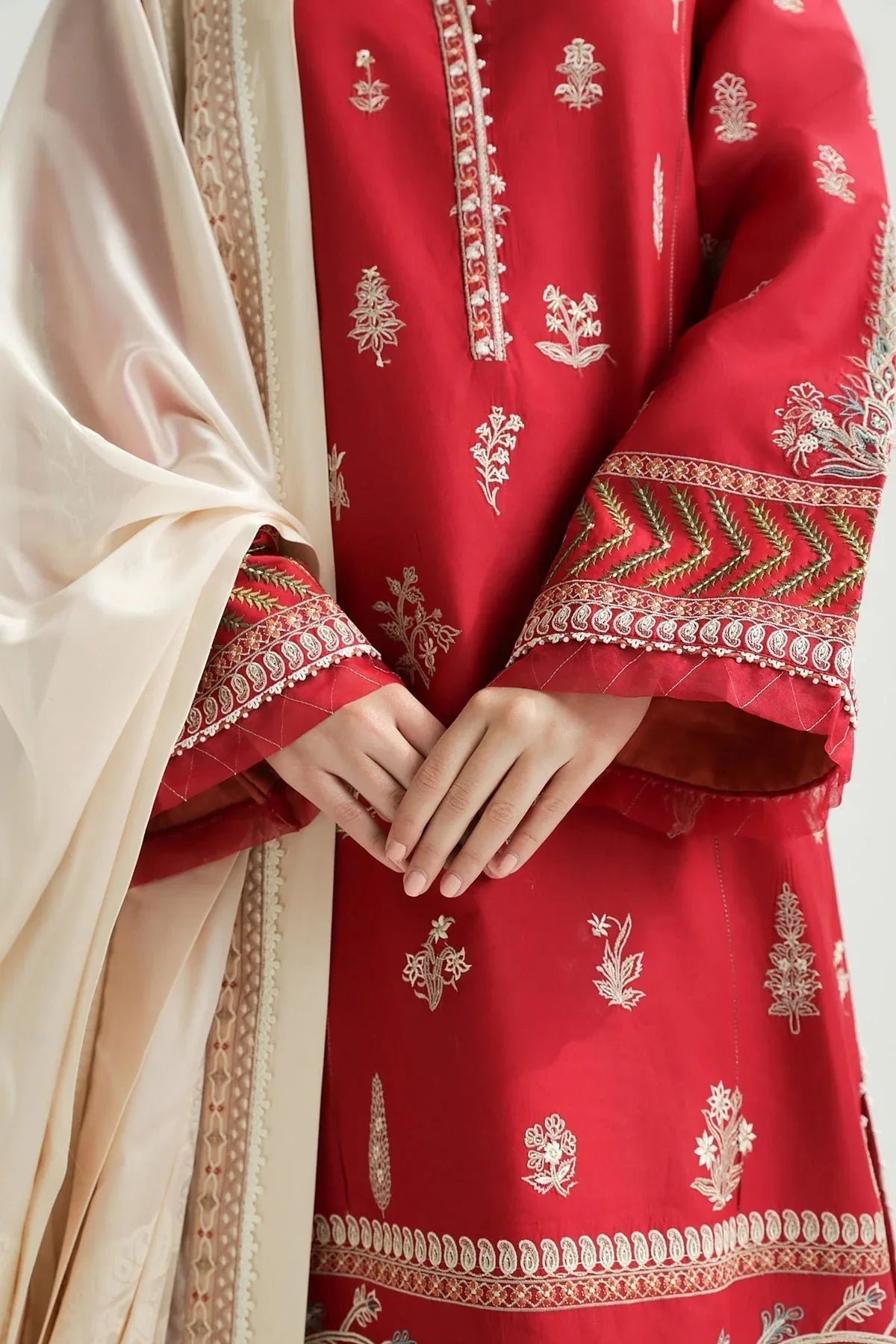 Zara Shahjahan | Luxury Lawn 24 | MYRA-14A - Aqsa Fabrics