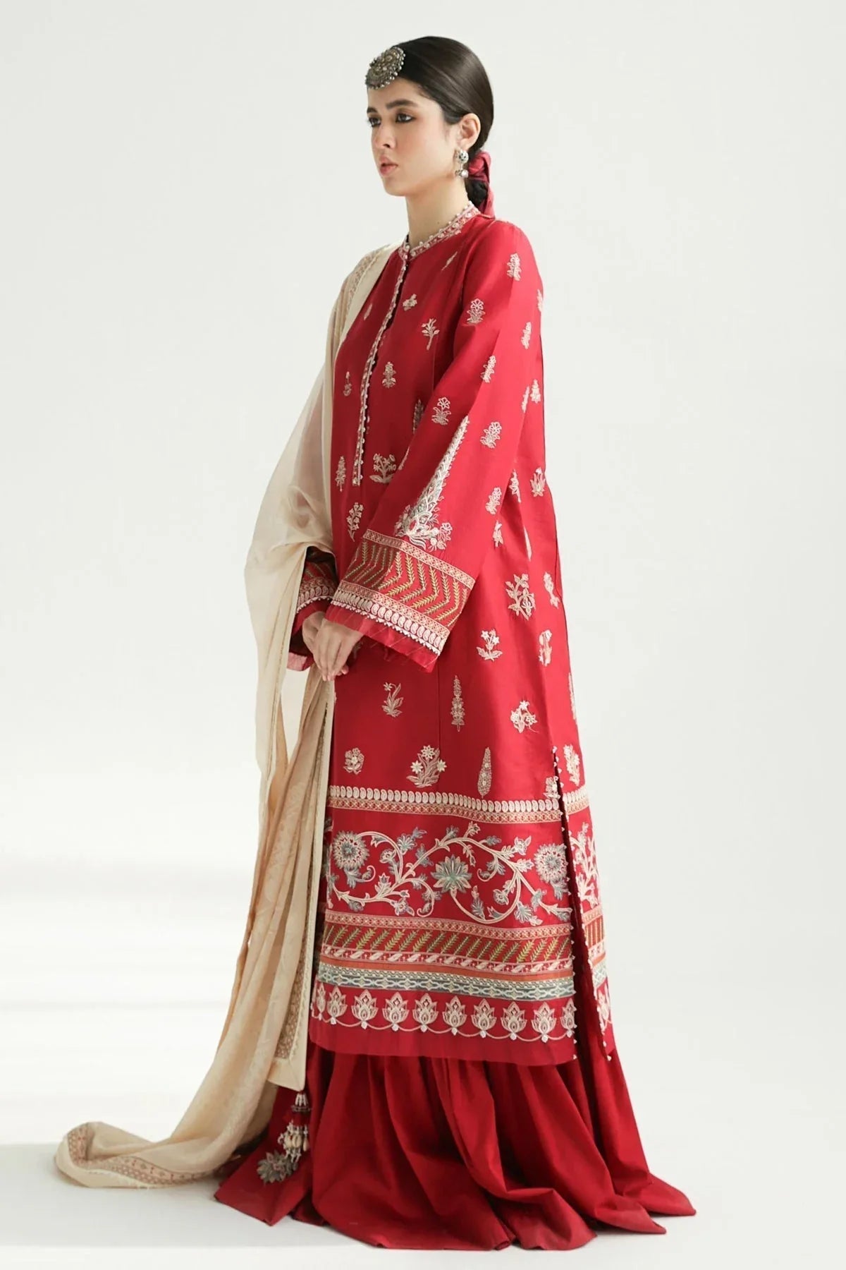 Zara Shahjahan | Luxury Lawn 24 | MYRA-14A - Aqsa Fabrics