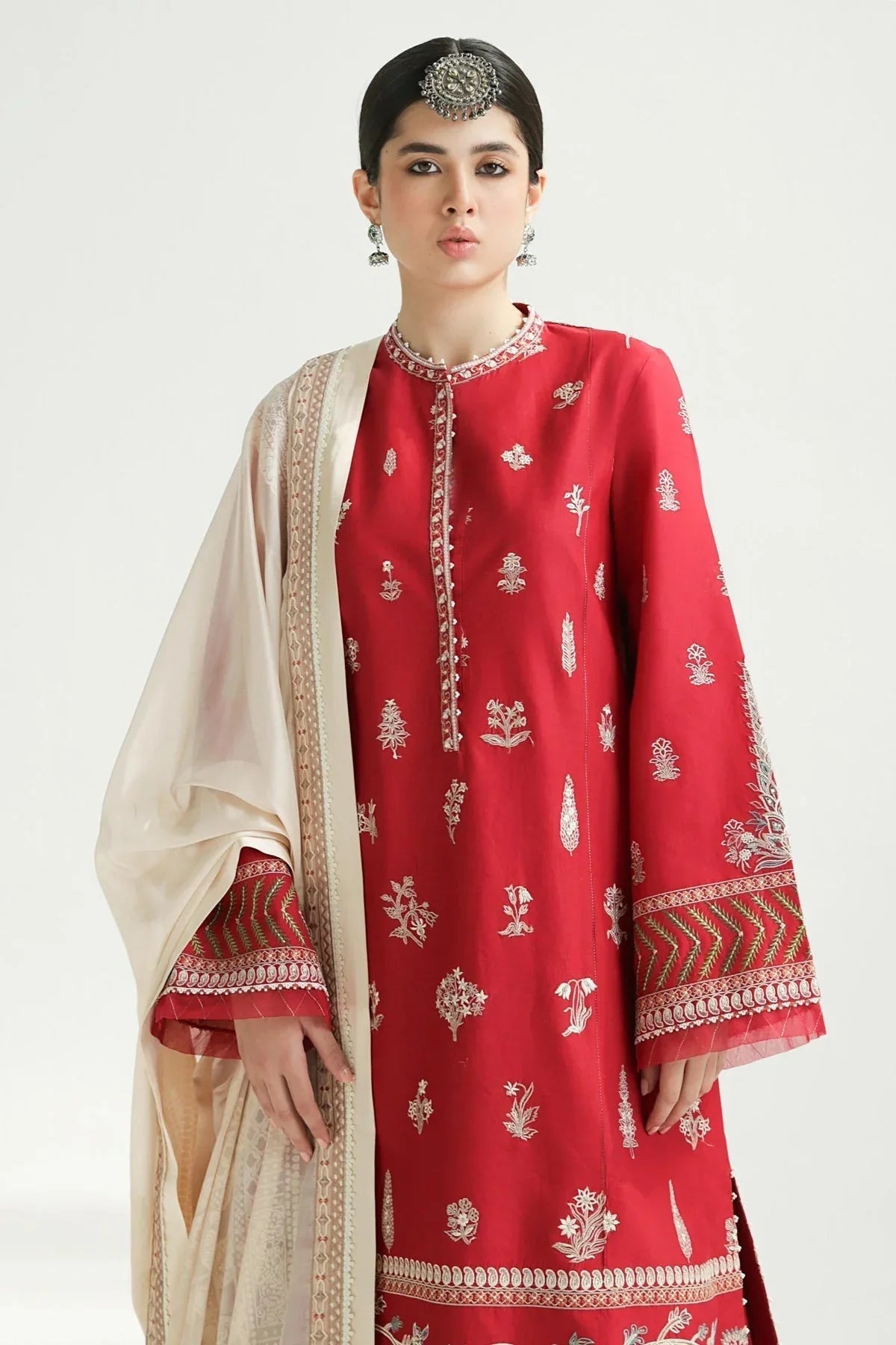Zara Shahjahan | Luxury Lawn 24 | MYRA-14A - Aqsa Fabrics