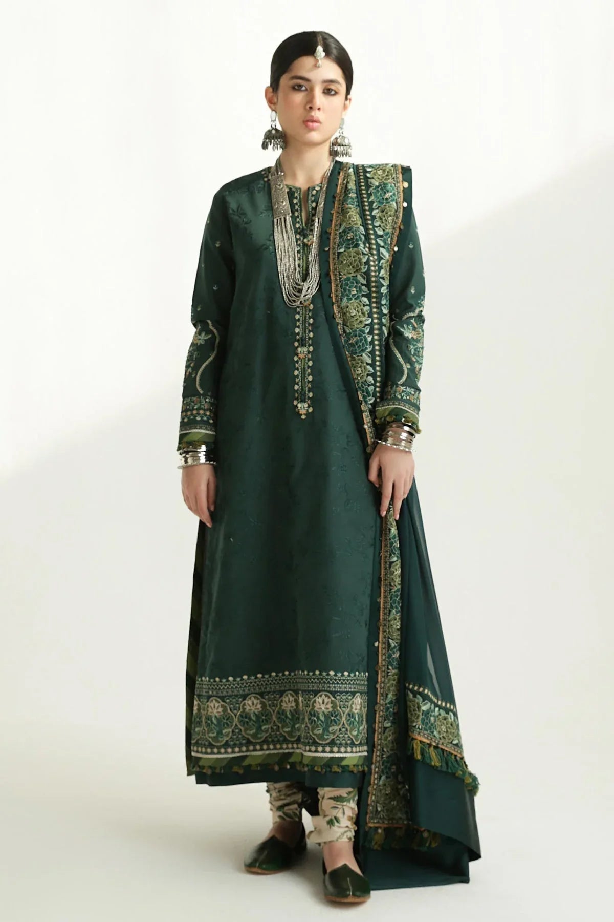 Zara Shahjahan | Luxury Lawn 24 | PARSA-9B - Aqsa Fabrics