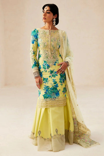 Zara Shahjahan | Luxury Lawn 24 | PHOOL KARI-13A - Aqsa Fabrics
