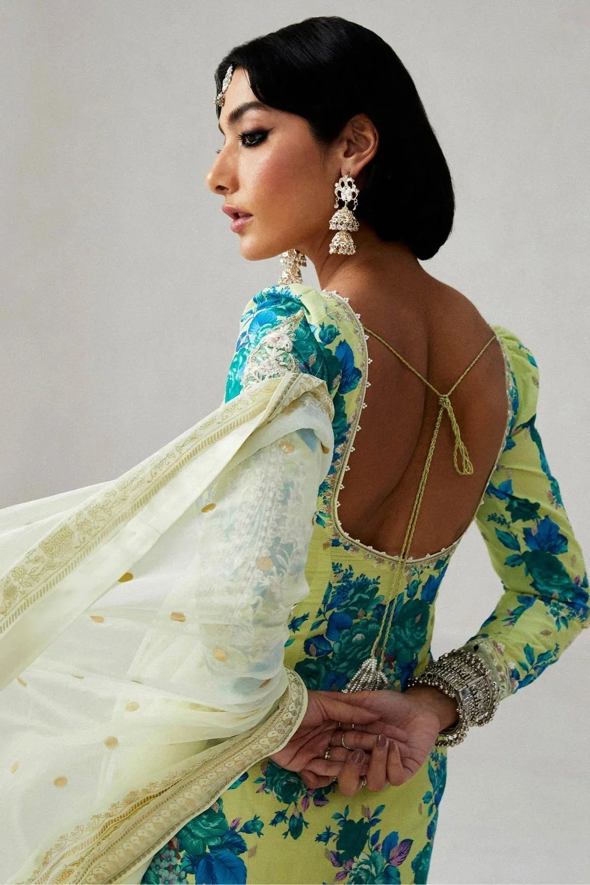 Zara Shahjahan | Luxury Lawn 24 | PHOOL KARI-13A - Aqsa Fabrics