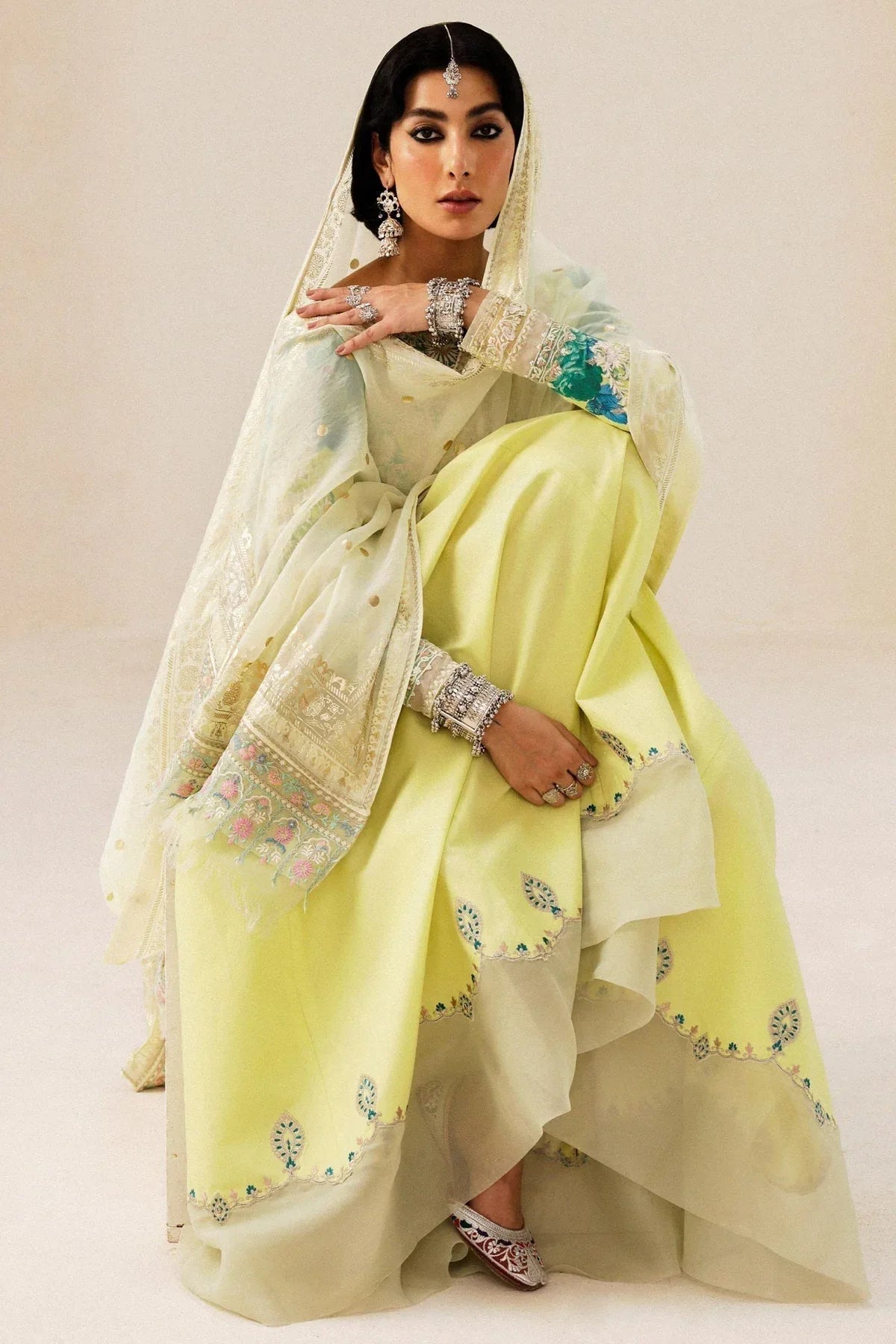 Zara Shahjahan | Luxury Lawn 24 | PHOOL KARI-13A - Aqsa Fabrics
