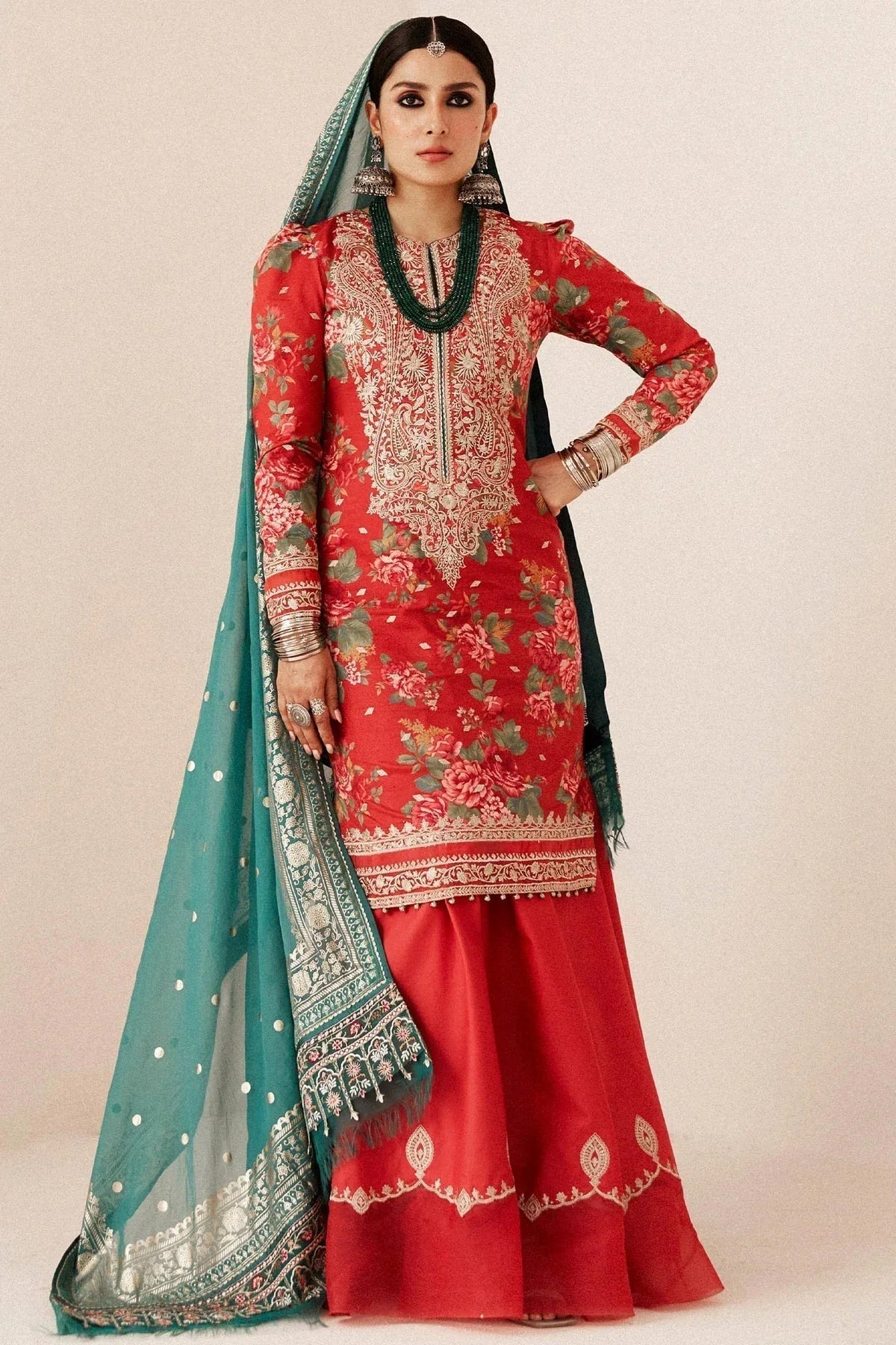 Zara Shahjahan | Luxury Lawn 24 | PHOOL KARI-13B - Aqsa Fabrics