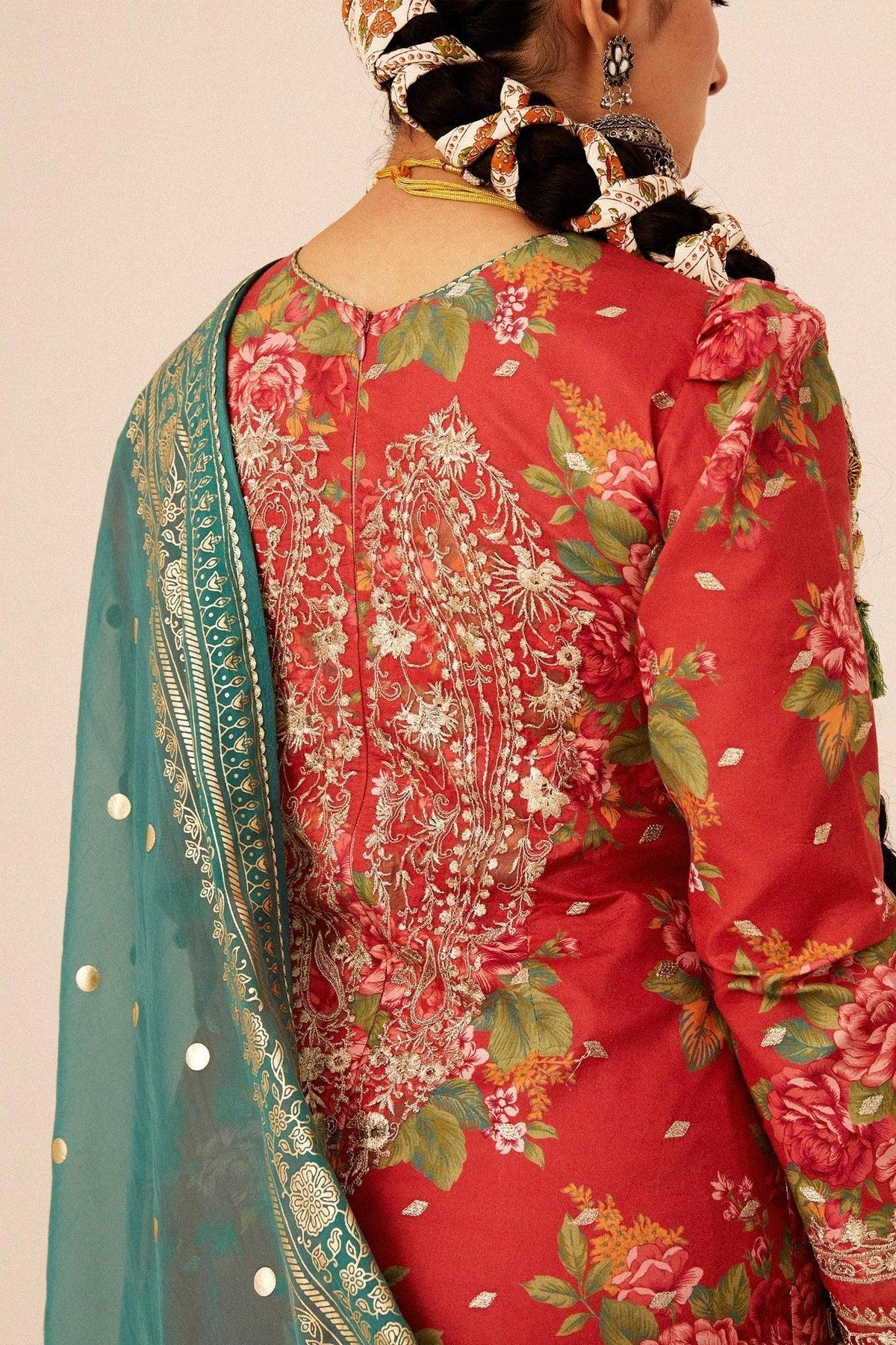 Zara Shahjahan | Luxury Lawn 24 | PHOOL KARI-13B - Aqsa Fabrics