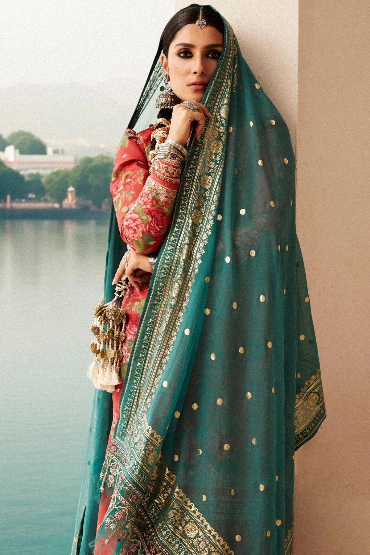 Zara Shahjahan | Luxury Lawn 24 | PHOOL KARI-13B - Aqsa Fabrics