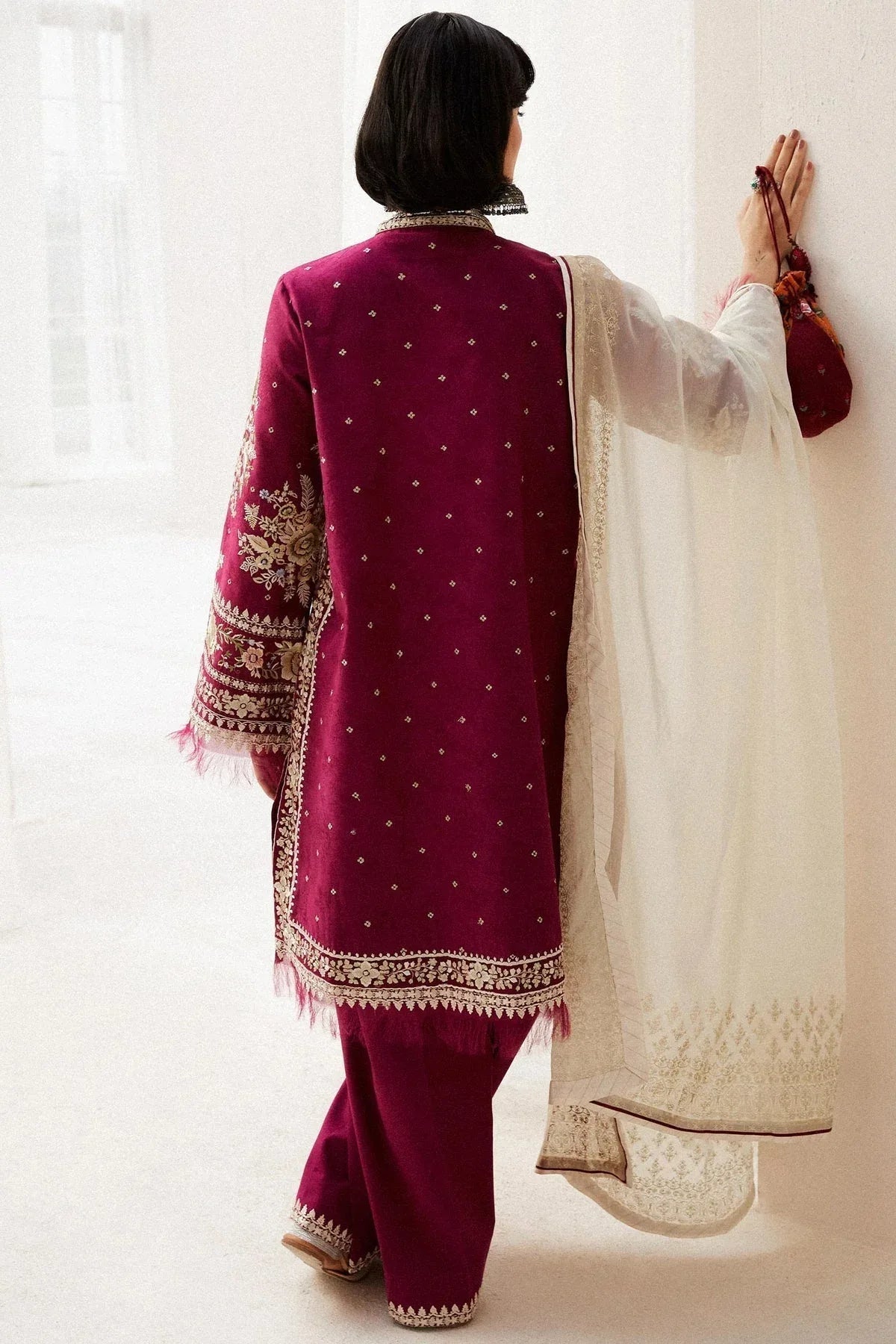 Zara Shahjahan | Luxury Lawn 24 | SIFFA-4A - Aqsa Fabrics